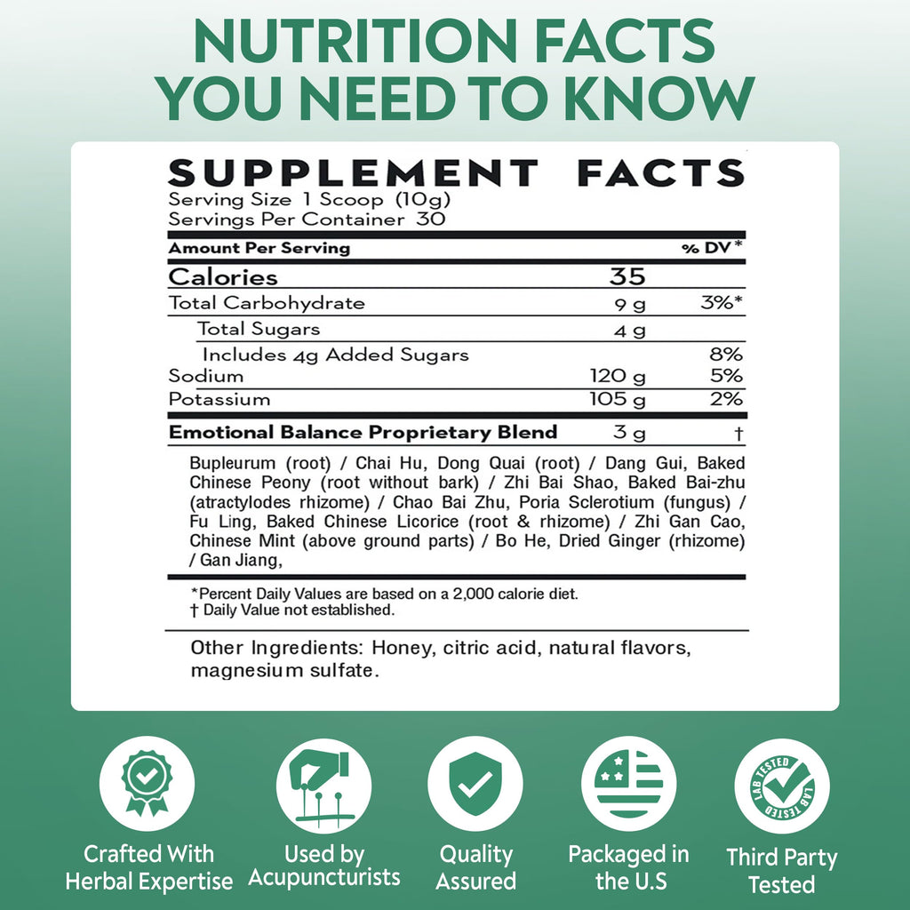 D'AO Labs Emotional Balance Powder – Calm & Stress Relief (Apple-Cucumber Flavor)