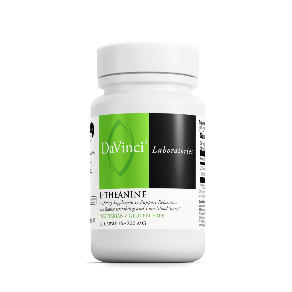 DAVINCI Labs L-Theanine 200 mg | 30 Vegetarian Capsules | Focus & Calm