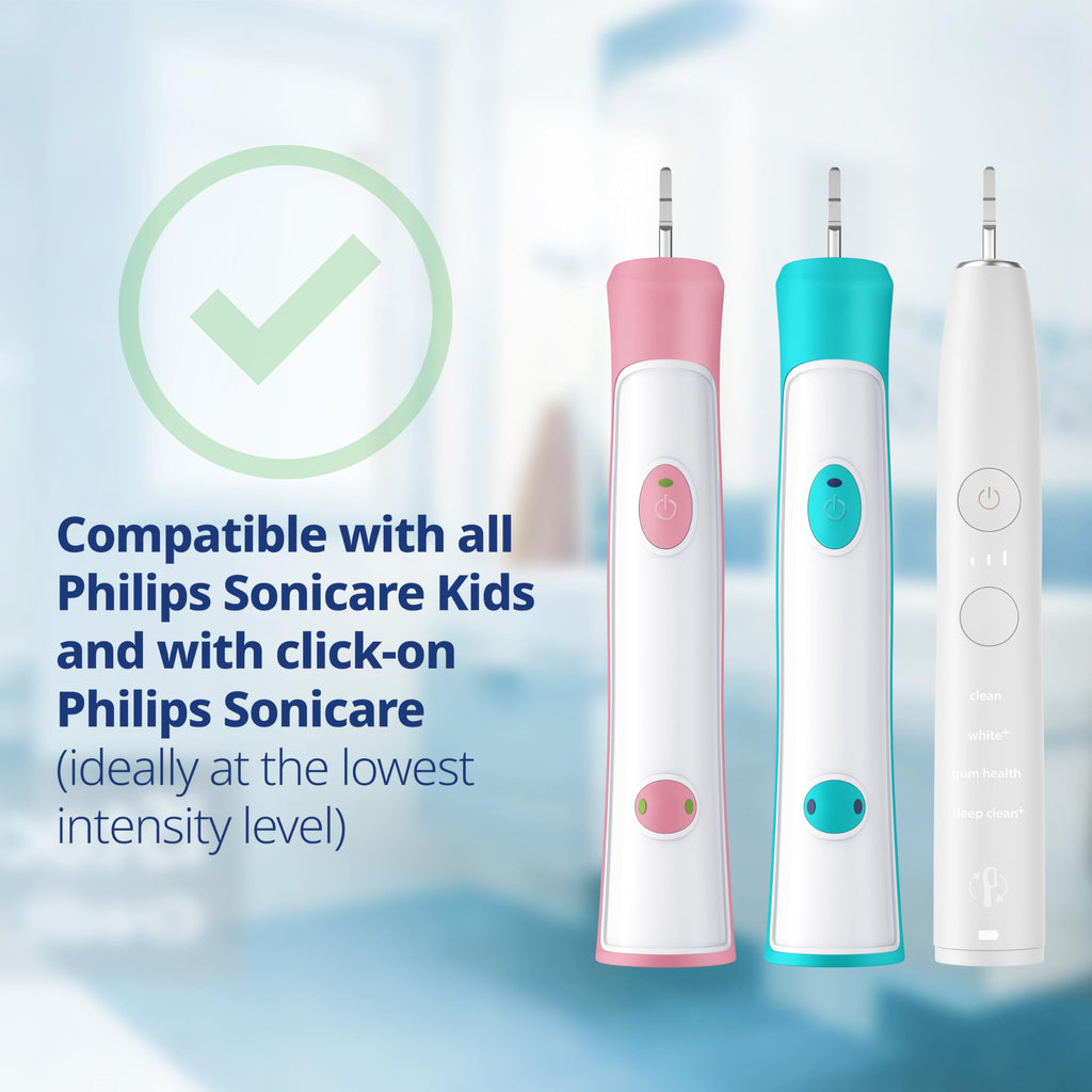 demirdental Kids Toothbrush Heads for Philips Sonicare | Ages 7-10 | Red