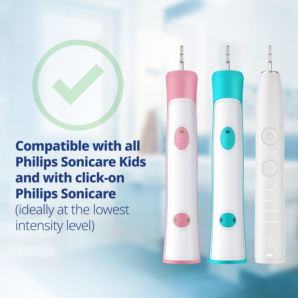 Demirdental Kids Mini Toothbrush Heads – Philips Sonicare Compatible (Ages 3–6) Orange, HX6038-8 Pack