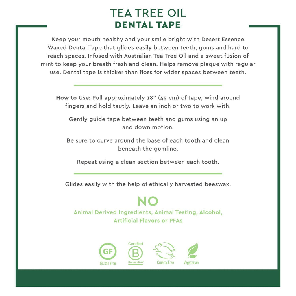 Desert Essence Tea Tree Oil Dental Tape – 6-Pack, 30 Yards