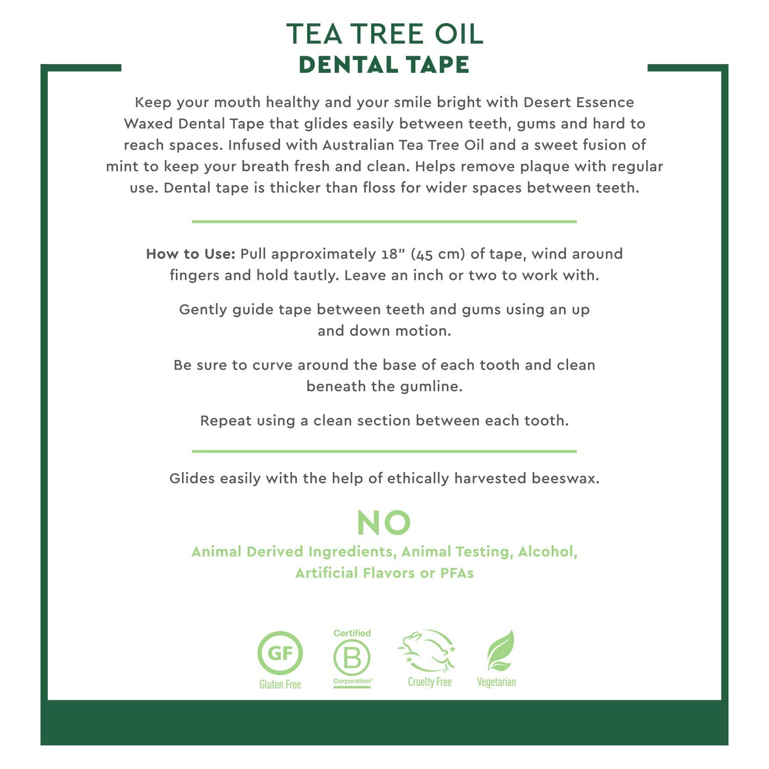 Desert Essence Tea Tree Oil Dental Tape – 6-Pack, 30 Yards