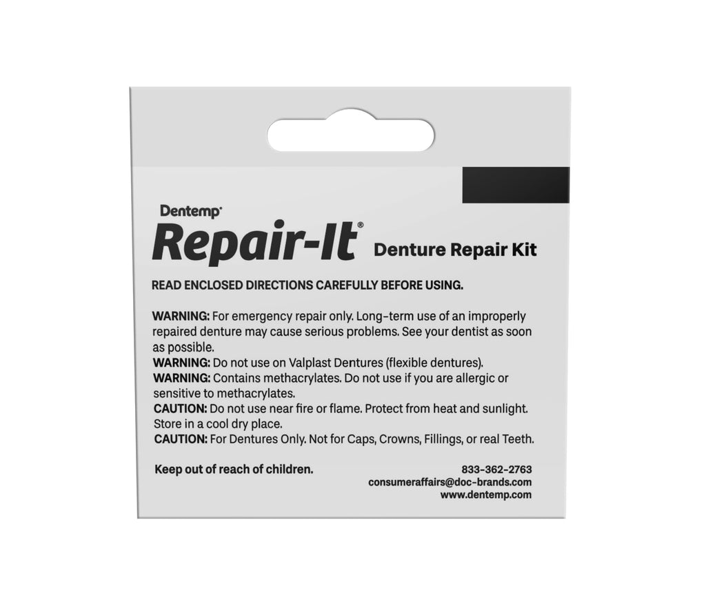 Dentemp Repair Kit - Repair-It Advanced Formula for Dentures | Fix Breaks & Loose Teeth