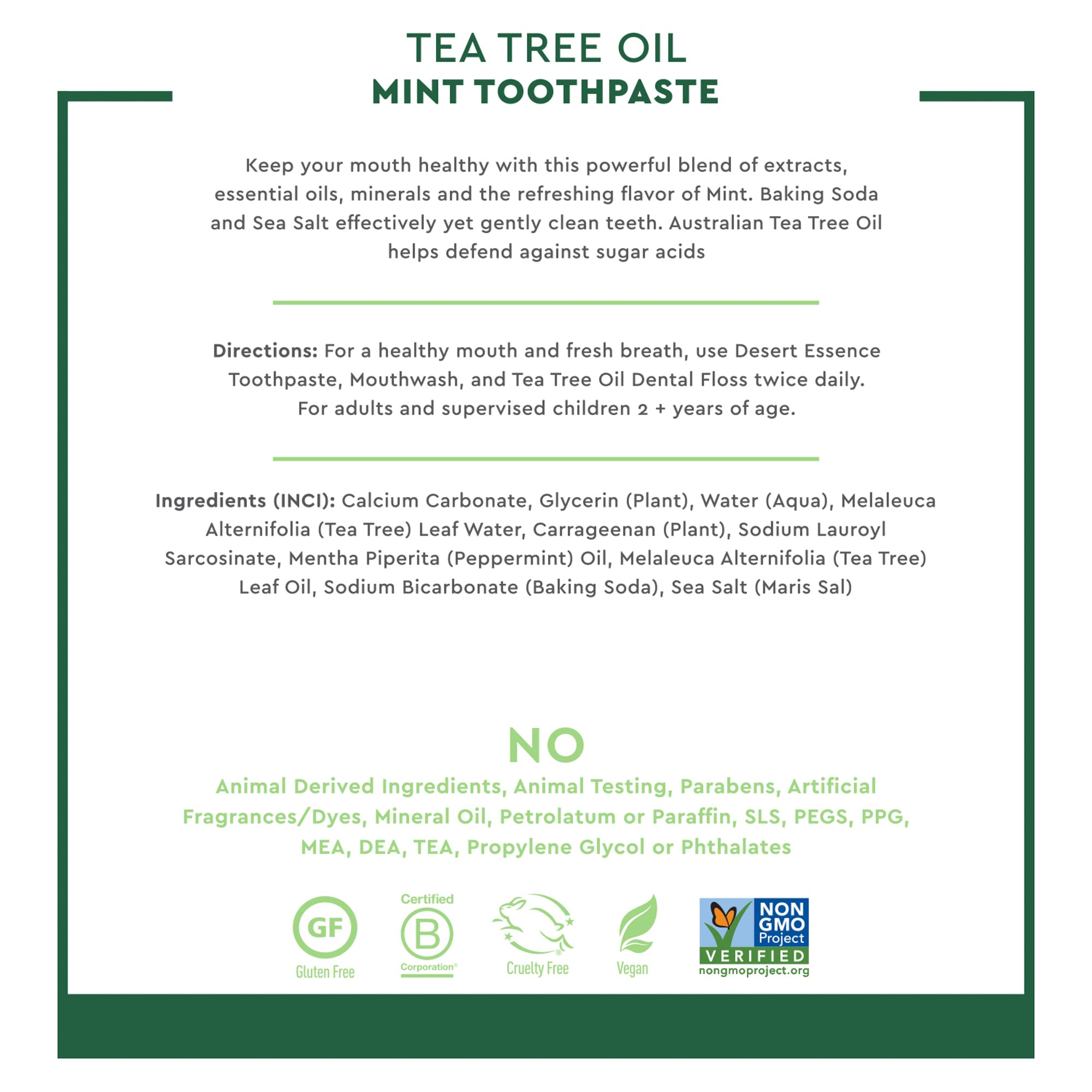 Desert Essence Tea Tree Toothpaste - Mint | 18.75 oz Pack of 3