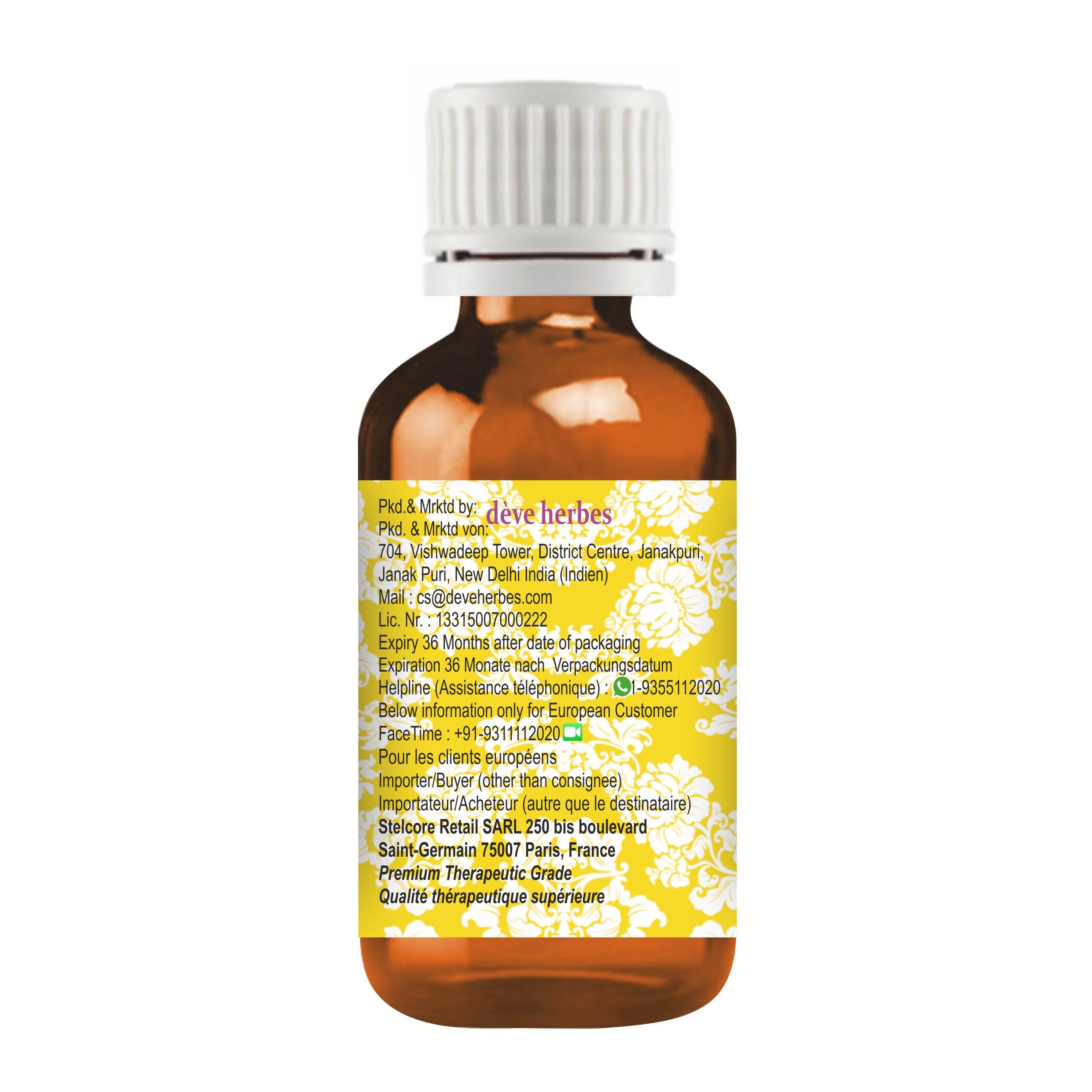 deve herbes Blood Orange Essential Oil (Citrus sinensis) – Pure, Lightweight & Non-Greasy 10ml