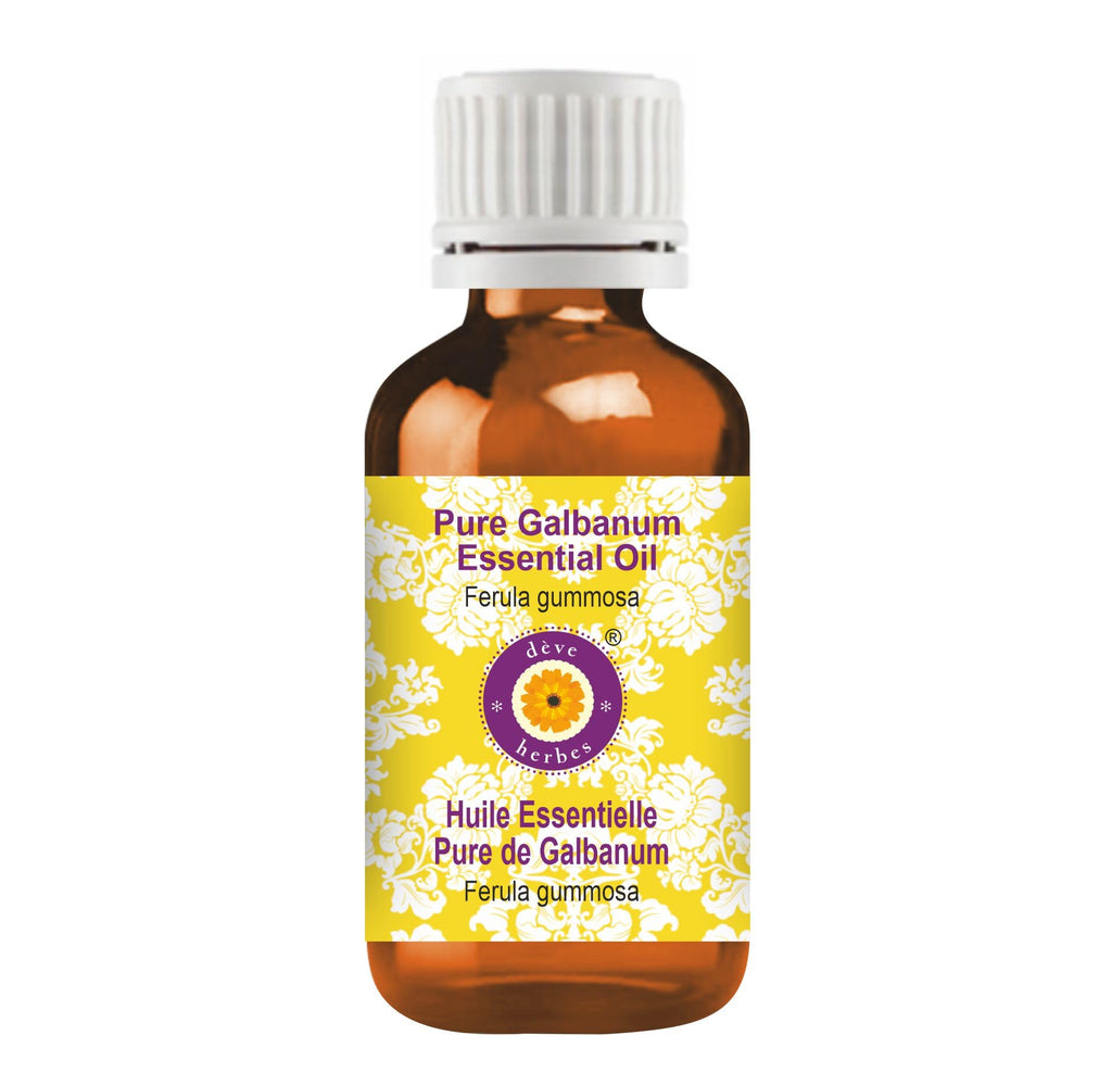 dève herbes Galbanum Essential Oil (Ferula gummosa) – Pure 10ml | Non-Sticky & Non-Greasy | Steam Distilled
