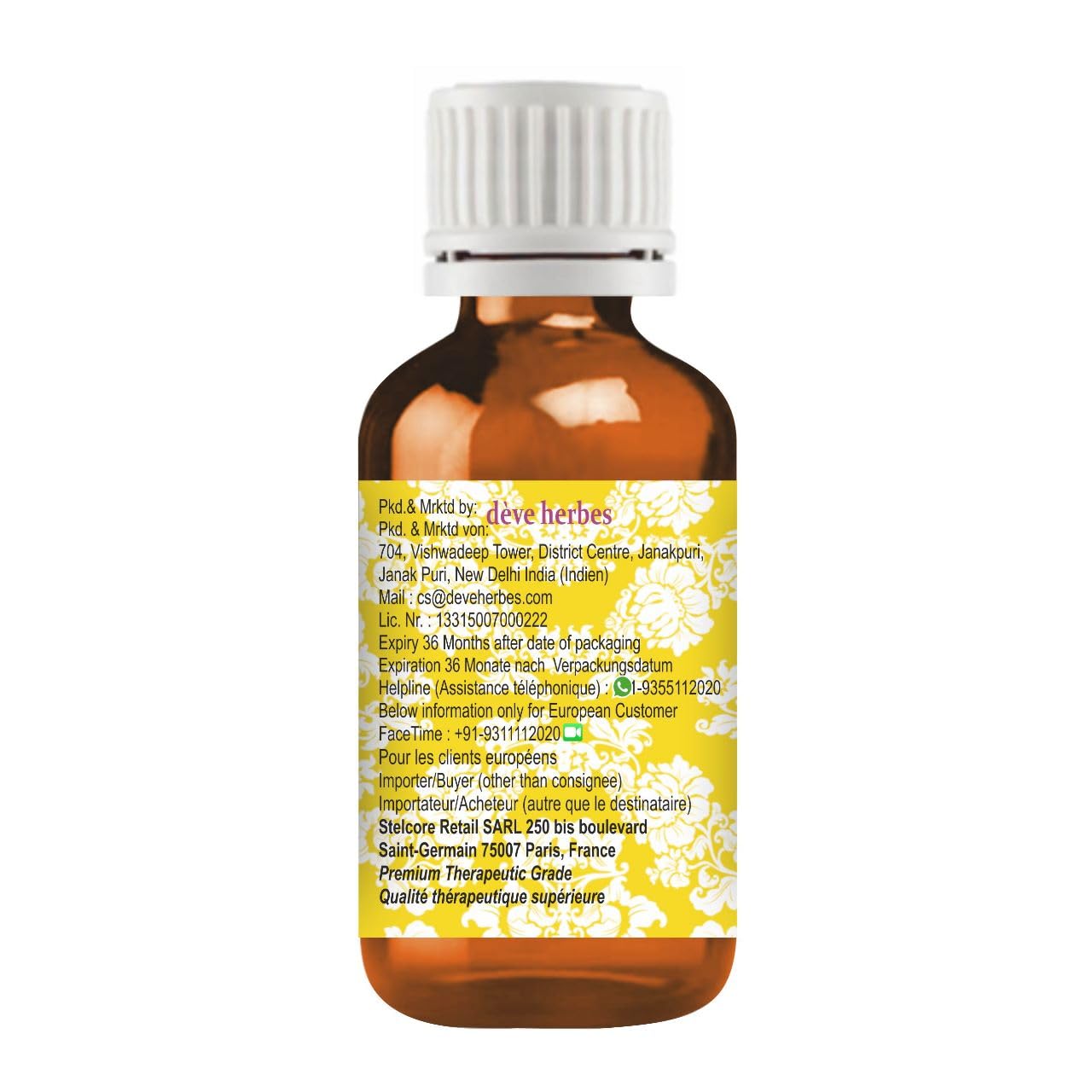 Deve Herbes Radish Seed Oil (Raphanus sativus) | Cold Pressed | Pure | Natural | Undiluted | For Diluting Essential oils | For Skin & Massage | Non-Sticky| Lightweight| Men & Women | 30ml (1 oz)
