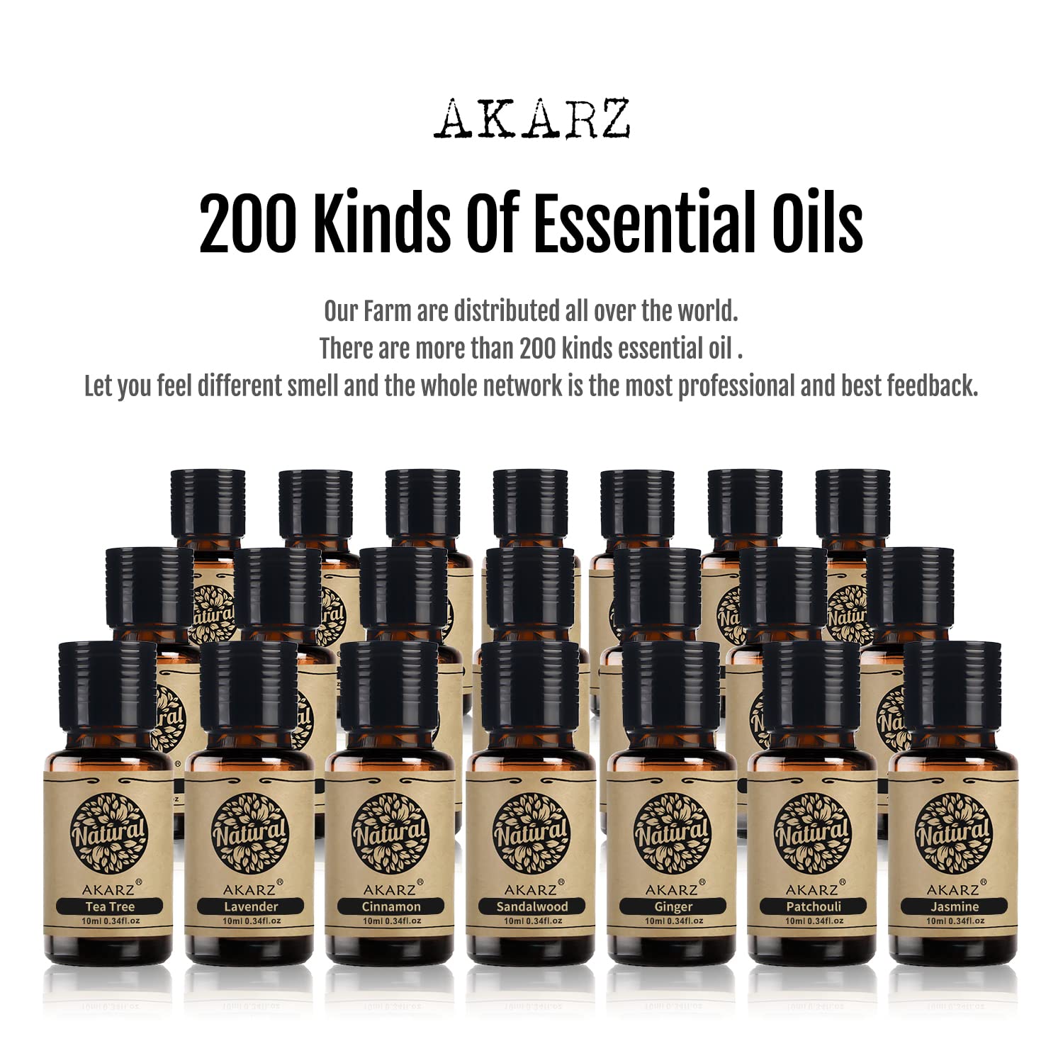 AKARZ Orris Essential Oil - Pure Orris Root Oil 10ml for Skin & Body