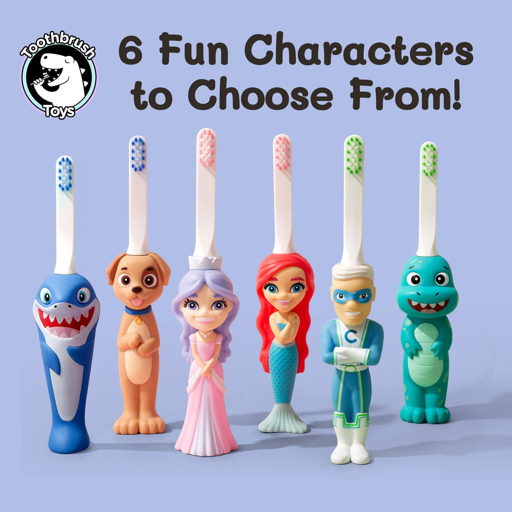 Kids Soft Bristle Dinosaur Toothbrush for Ages 2+ | Replaceable Head & Ergonomic Handle