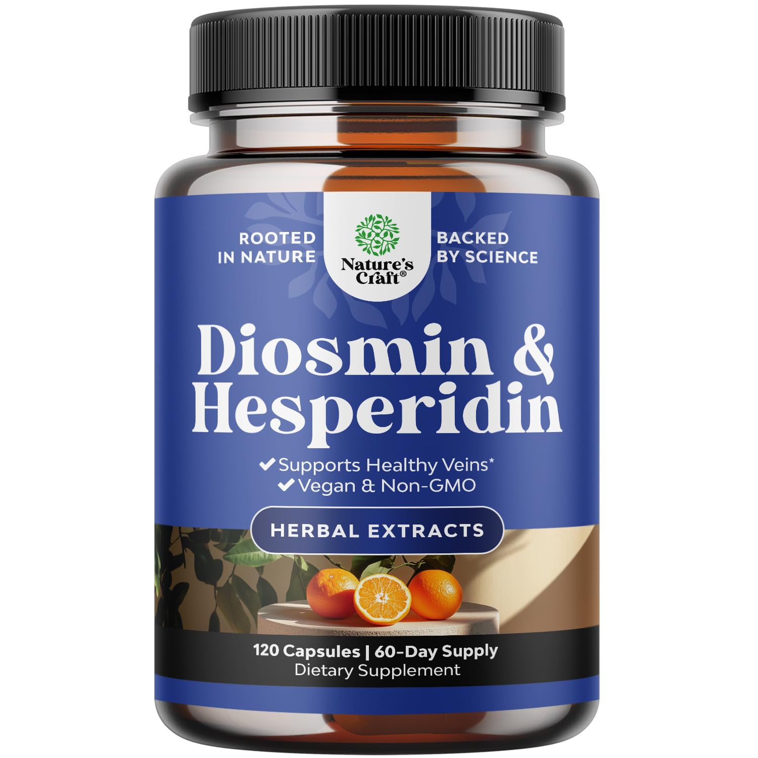 Diosmin Hesperidin 1000mg Complex for Circulation - Vein Support