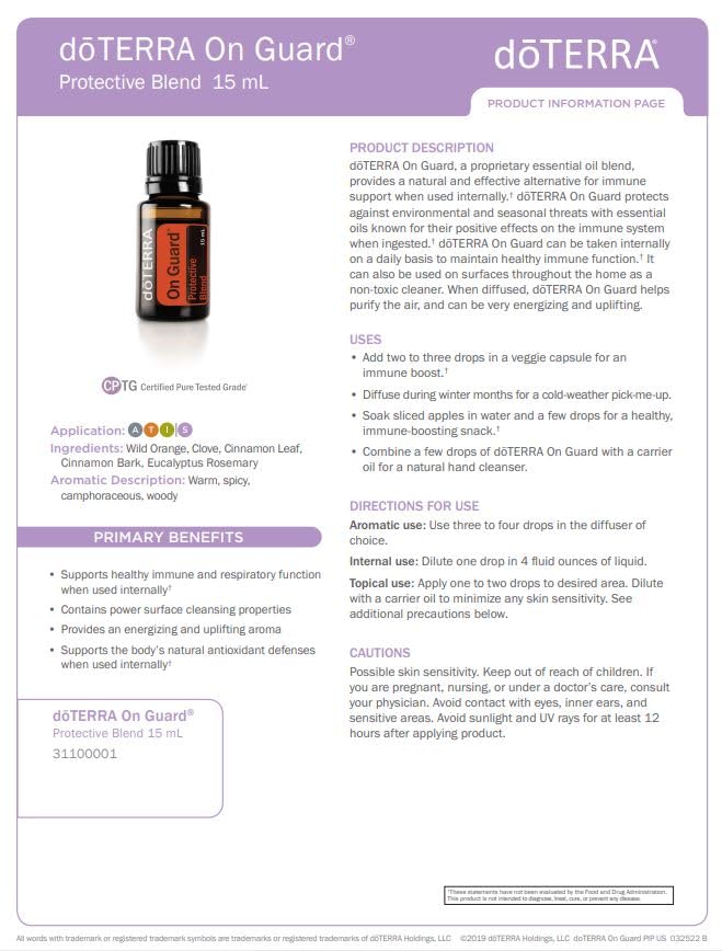 doTERRA On Guard Essential Oil Protective Blend - 15 ml