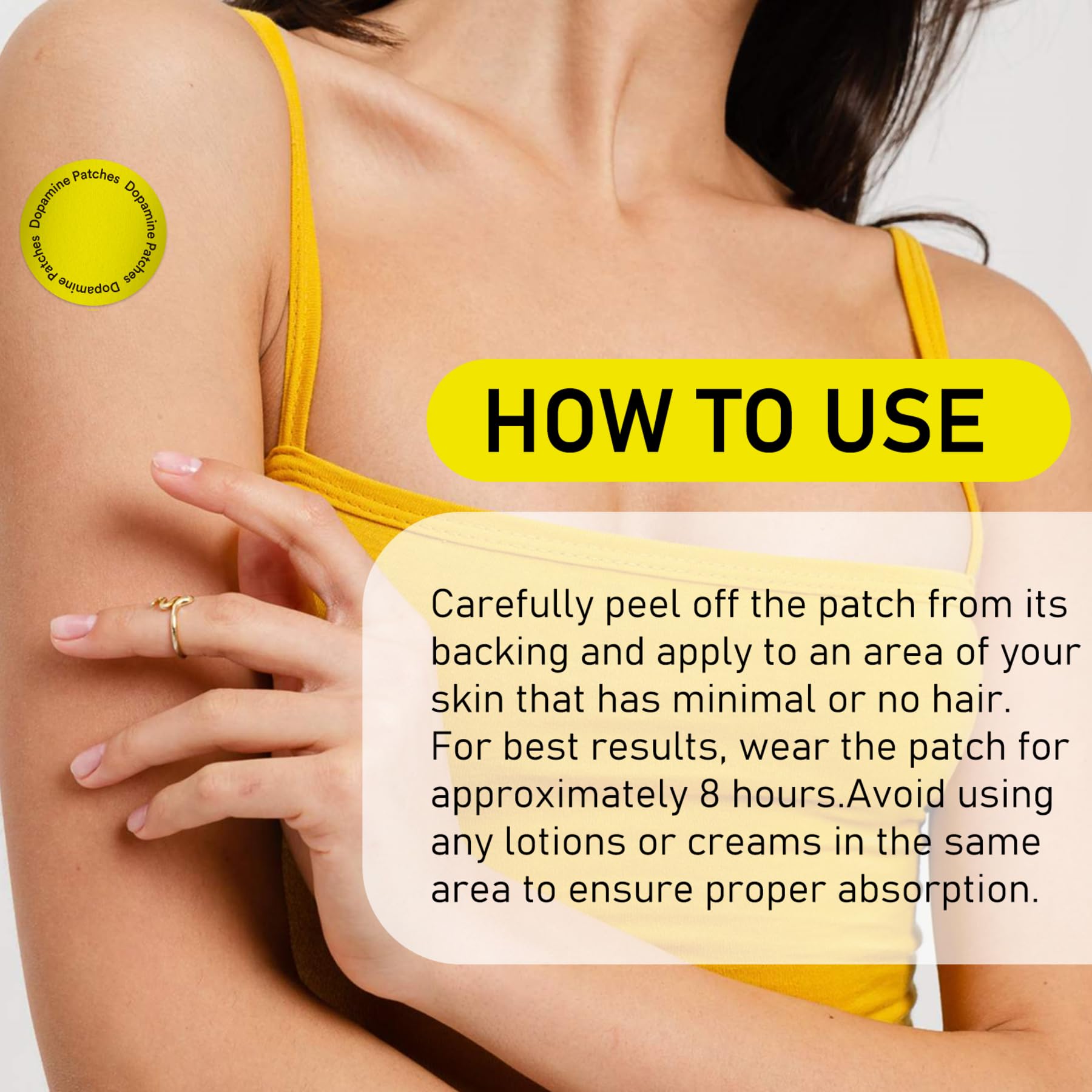 Dopamine Patches – 60 Vegan Plant-Based Patches for Women & Men, Advanced & Convenient