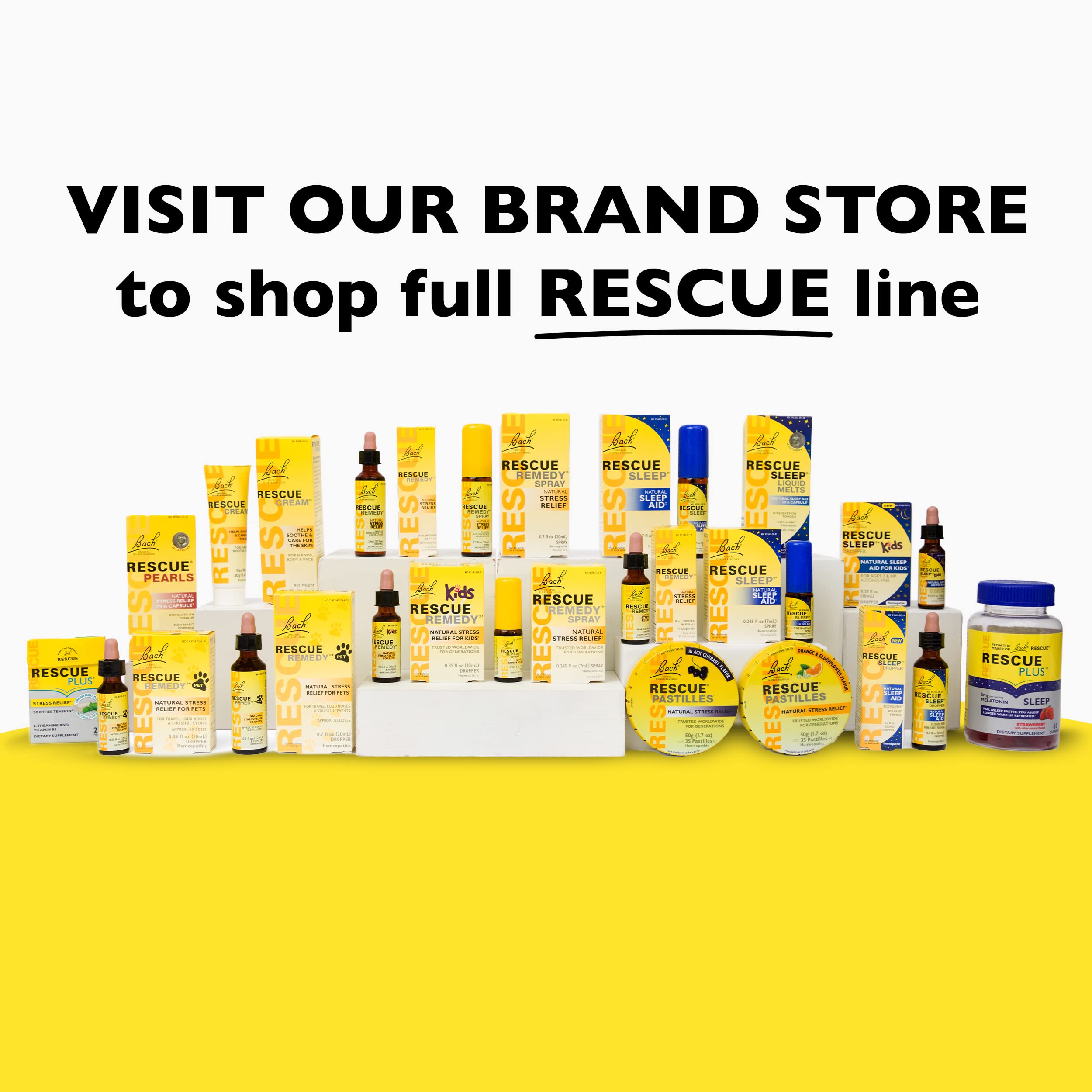 RESCUE Bach Remedy Dropper 20mL - Natural Stress Relief, Homeopathic Flower Essence, Vegan, Gluten & Sugar-Free, Non-Alcohol Formula