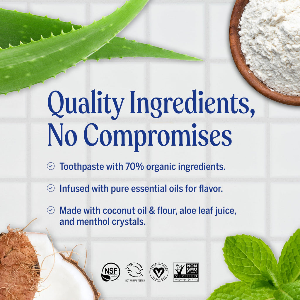 Dr. Bronner’s All-One Toothpaste (Anise, 5 oz, 3-Pack) - 70% Organic, Fluoride-Free, SLS-Free, Vegan