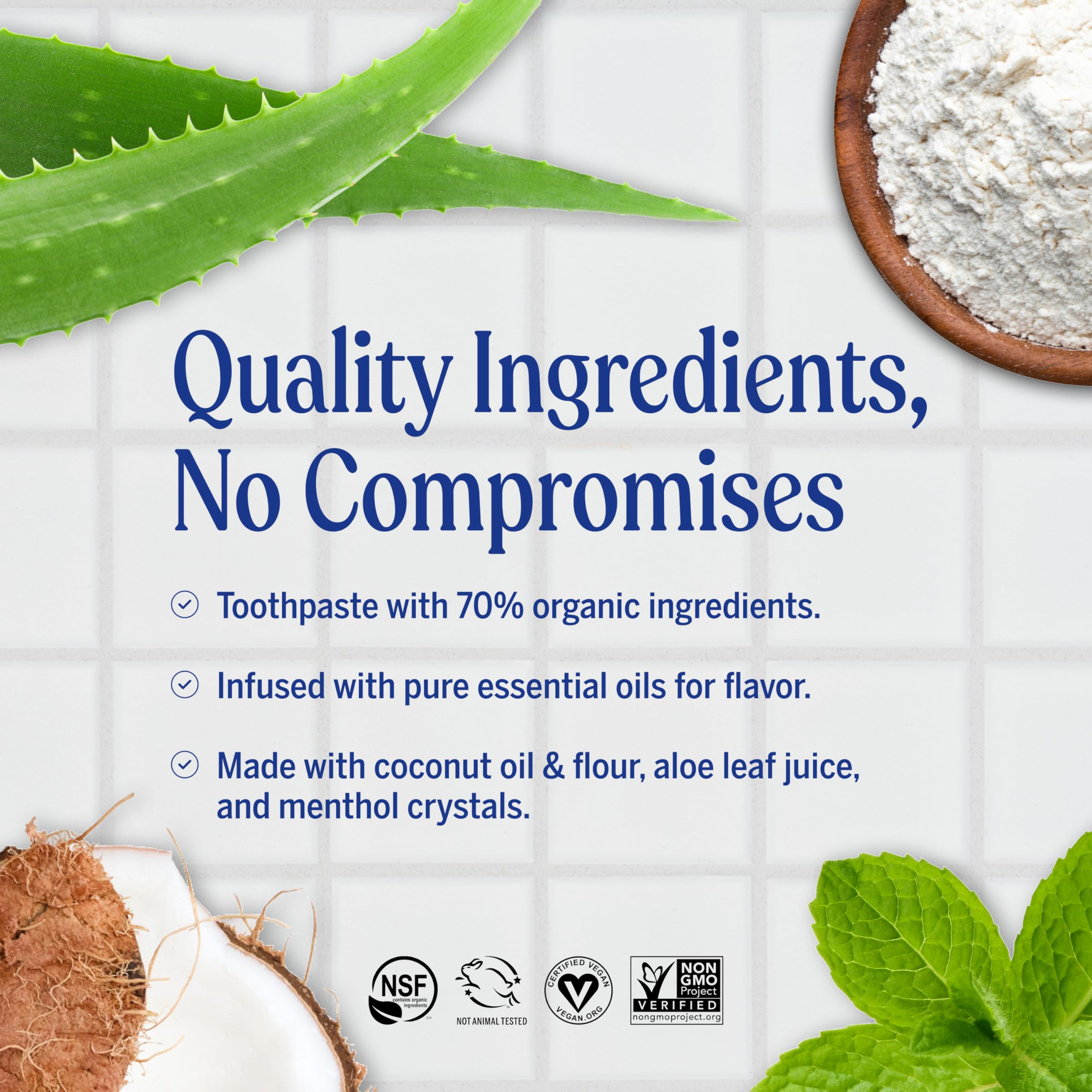 Dr. Bronner’s All-One Toothpaste (Anise, 5 oz, 3-Pack) - 70% Organic, Fluoride-Free, SLS-Free, Vegan