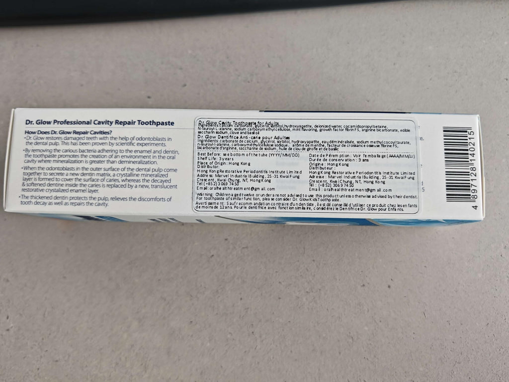 Dr. Glow Cavity Repair Toothpaste – Fluoride-Free Remineralizing Hydroxyapatite