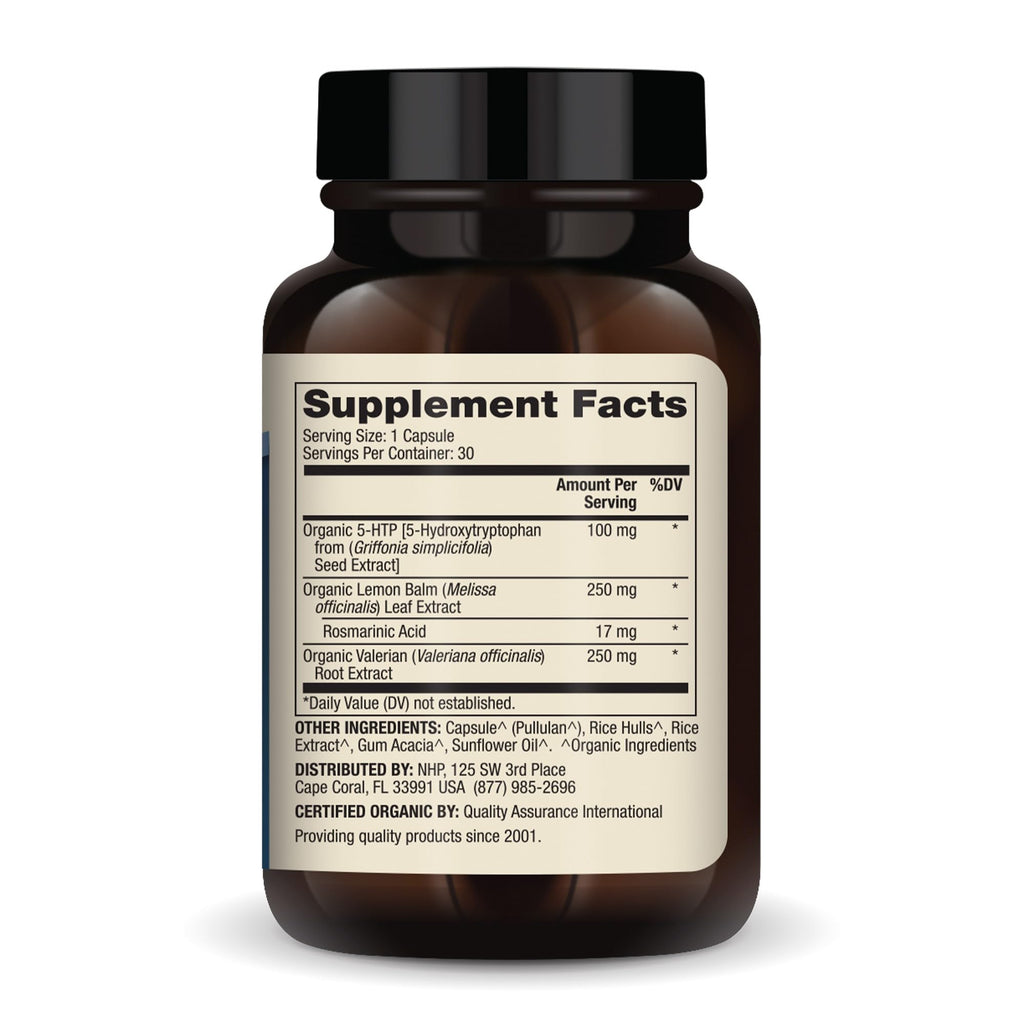 Dr. Mercola Organic 5-HTP with Valerian Root & Lemon Balm – Sleep Support, 30 Servings, Non-GMO, USDA Organic