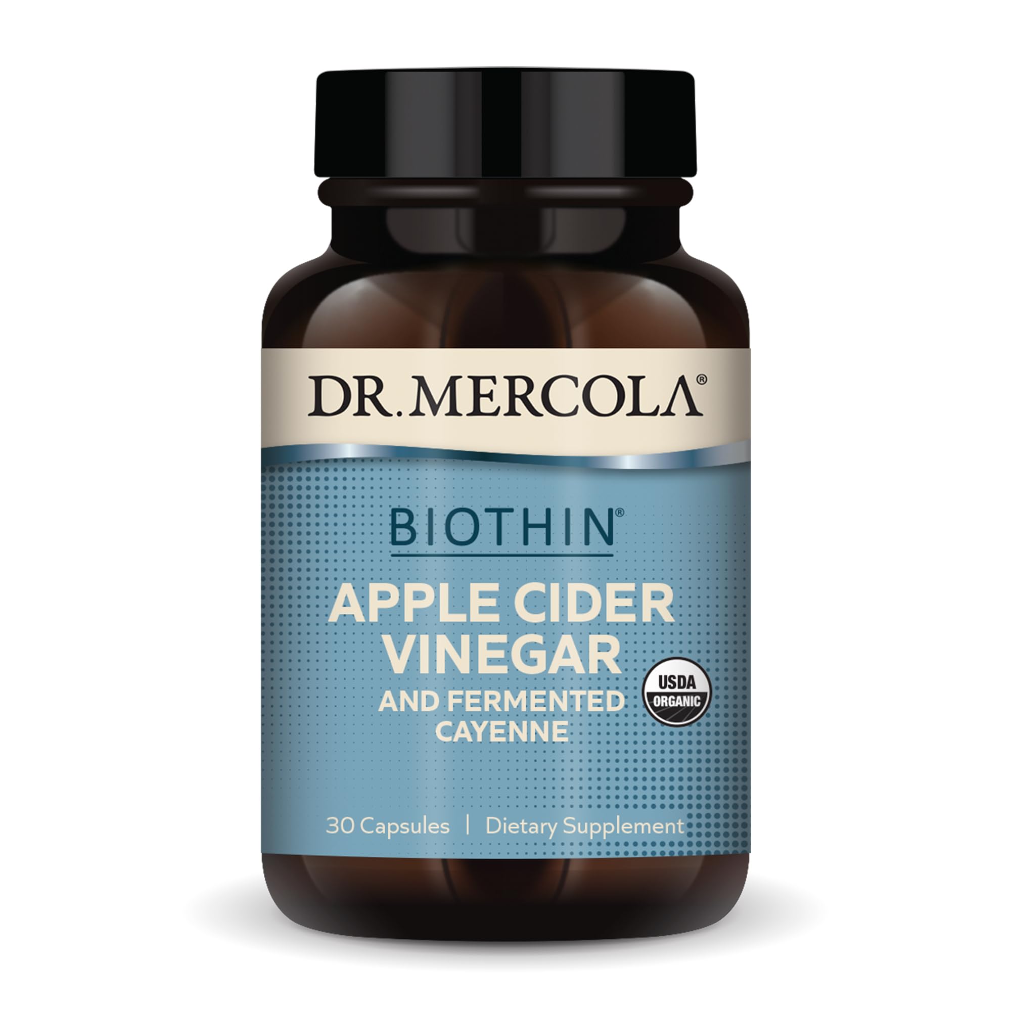 Dr. Mercola Biothin Apple Cider Vinegar & Fermented Cayenne – 30 Servings, Digestive Support