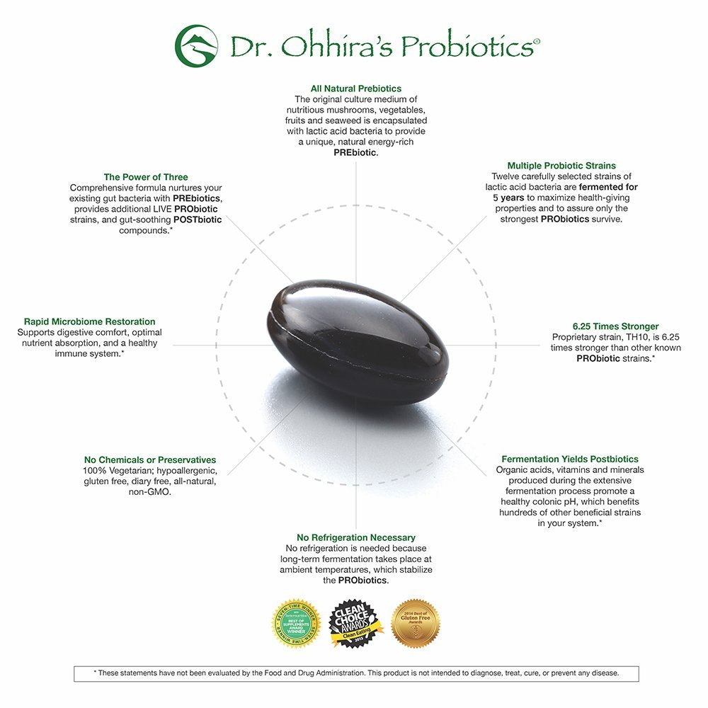 Dr. Ohhira's Probiotics Professional Formula - 120 Capsules, Postbiotic Metabolites