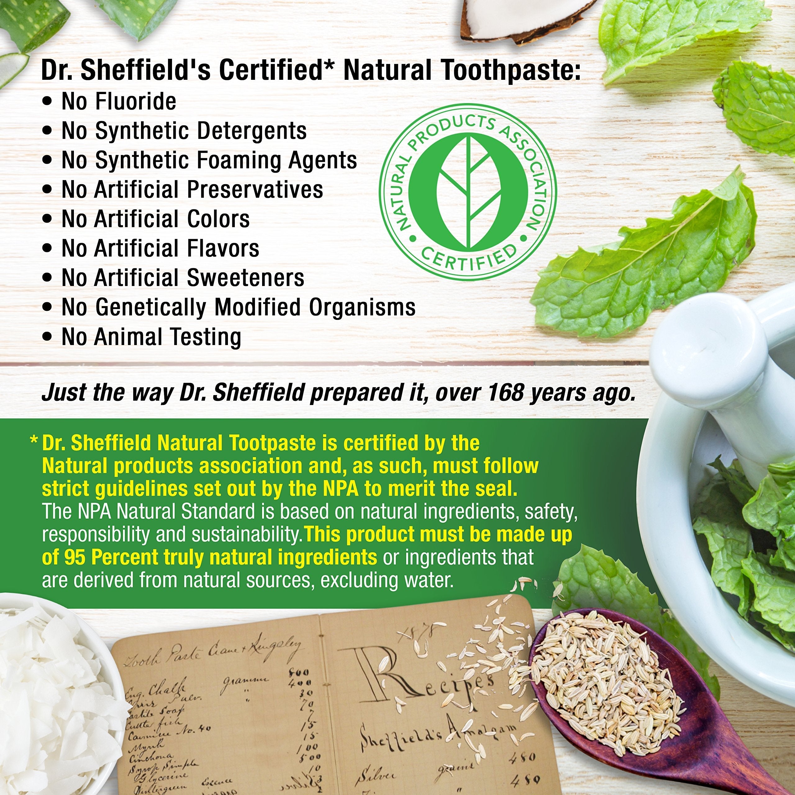 Dr. Sheffield’s Certified Natural Toothpaste – Strawberry Banana (2-Pack, Fluoride Free)