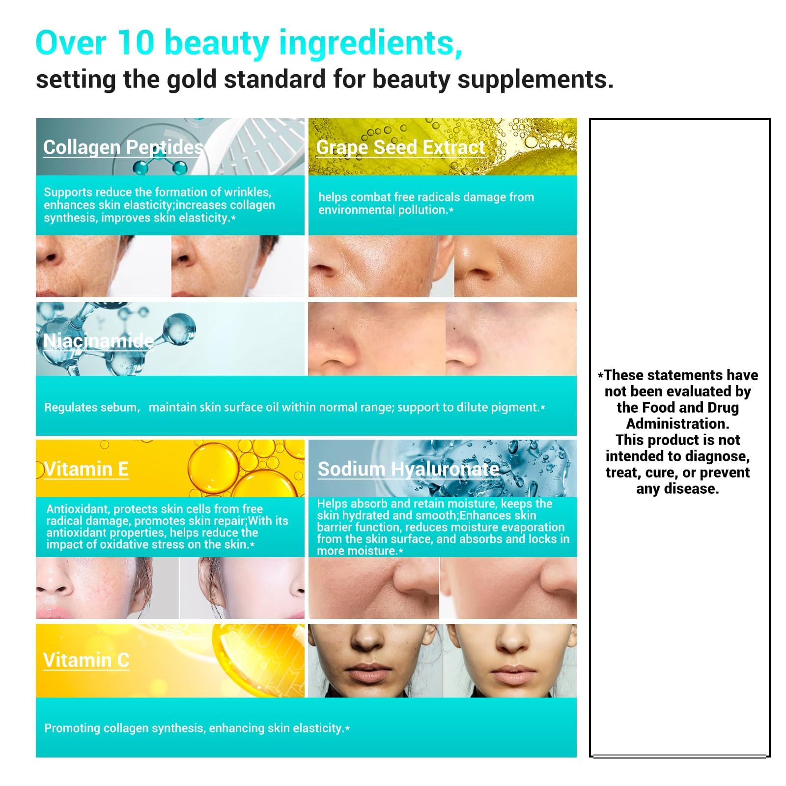 DrBioCare Collagen Peptides for Women – Beauty Vitamin & Mineral Supplement (180 Tablets)