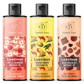 Dude's Love Luscious Flavored Massage Oil Set – Organic Vegan, Pack of 3 (Apple Cinnamon, Mango Ginger, Rich Chocolate) 1.69 fl oz
