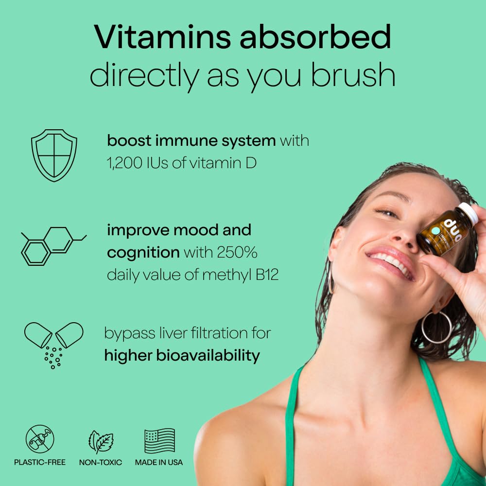 Duo Immunity Toothpaste Tablets – Nano-Hydroxyapatite, Vitamin D3 & B12 | Mint-Sage, 186 Tablets