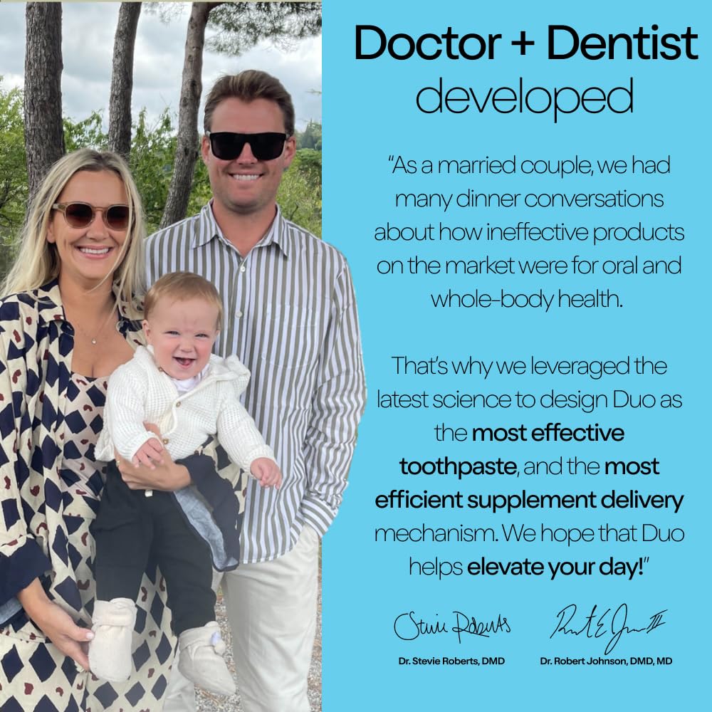 Duo Toothpaste Tablets | Nano-Hydroxyapatite Whitening, Remineralize & Sensitivity Relief | Dentist Created | Sustainable & Plastic Free