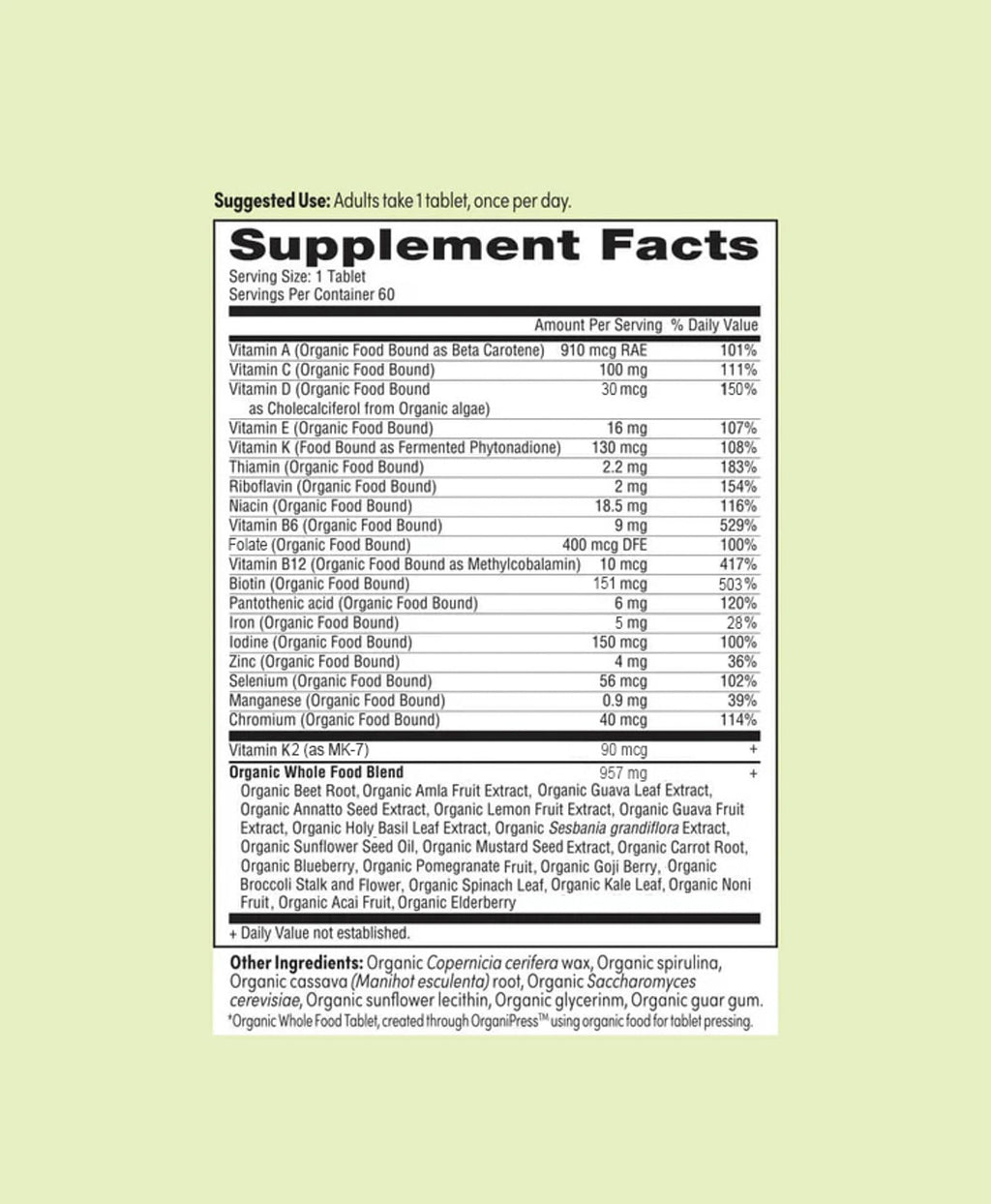 EarthFirst Organic Once Daily Multivitamin for Men 50+ - 60 Count