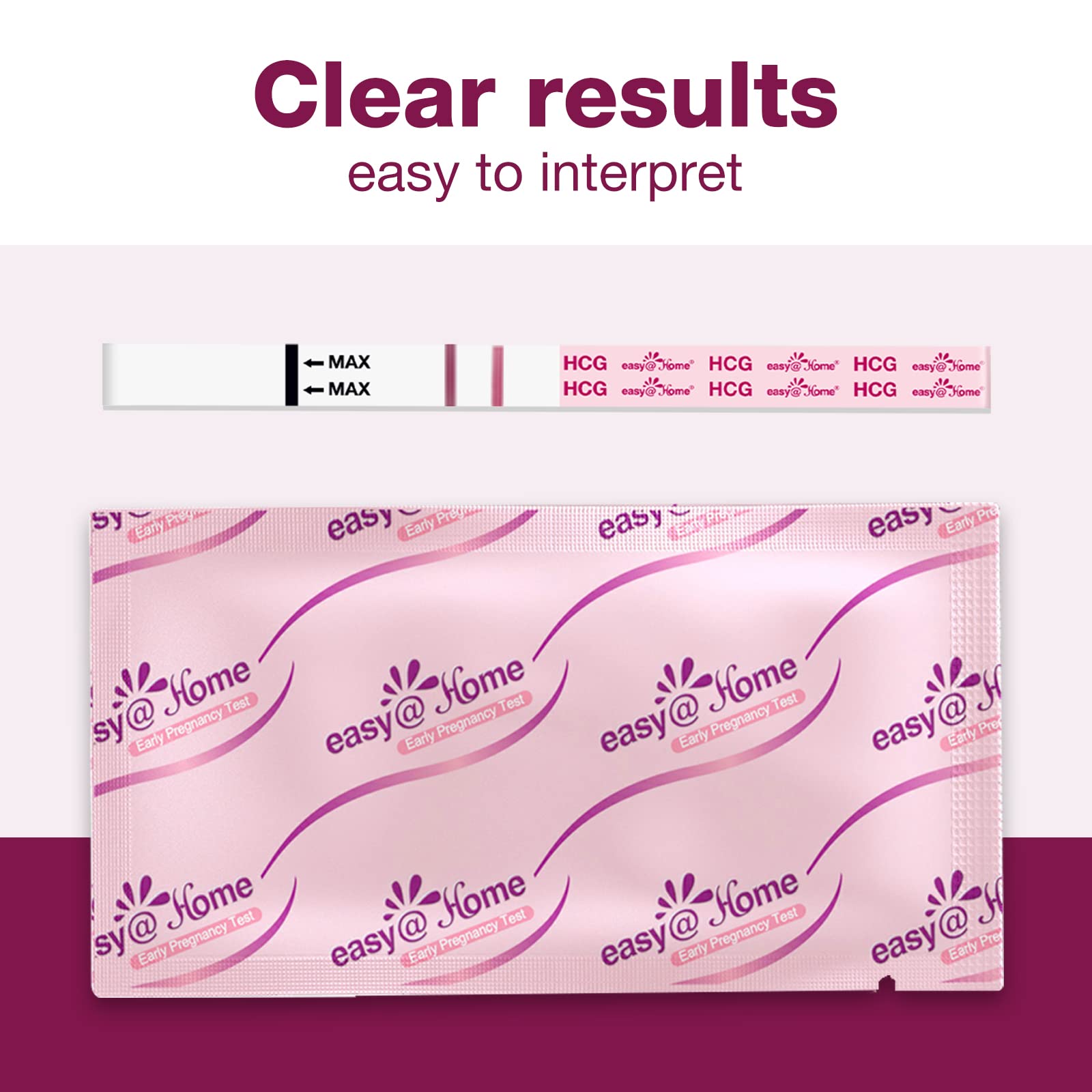 Easy@Home Pregnancy Test Strips Kit – 10 Pack hCG Test Strips | Early Detection