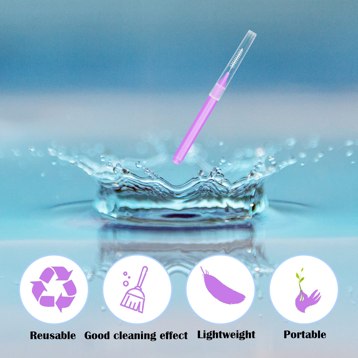 EasyHonor Braces Brush 75pcs – Interdental Toothpick Flosser (5 Warm Colors)