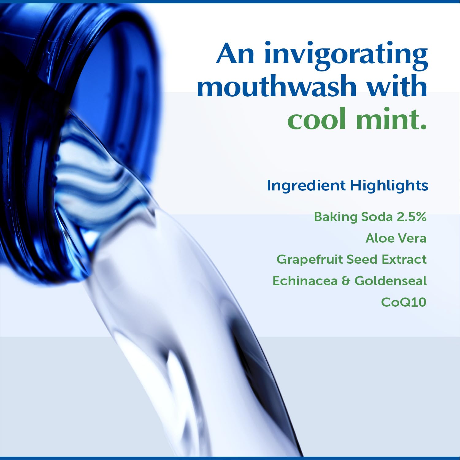 Eco-Dent Alcohol-Free Mint Mouthwash | Baking Soda, CoQ10, 8 oz (Pack of 2)