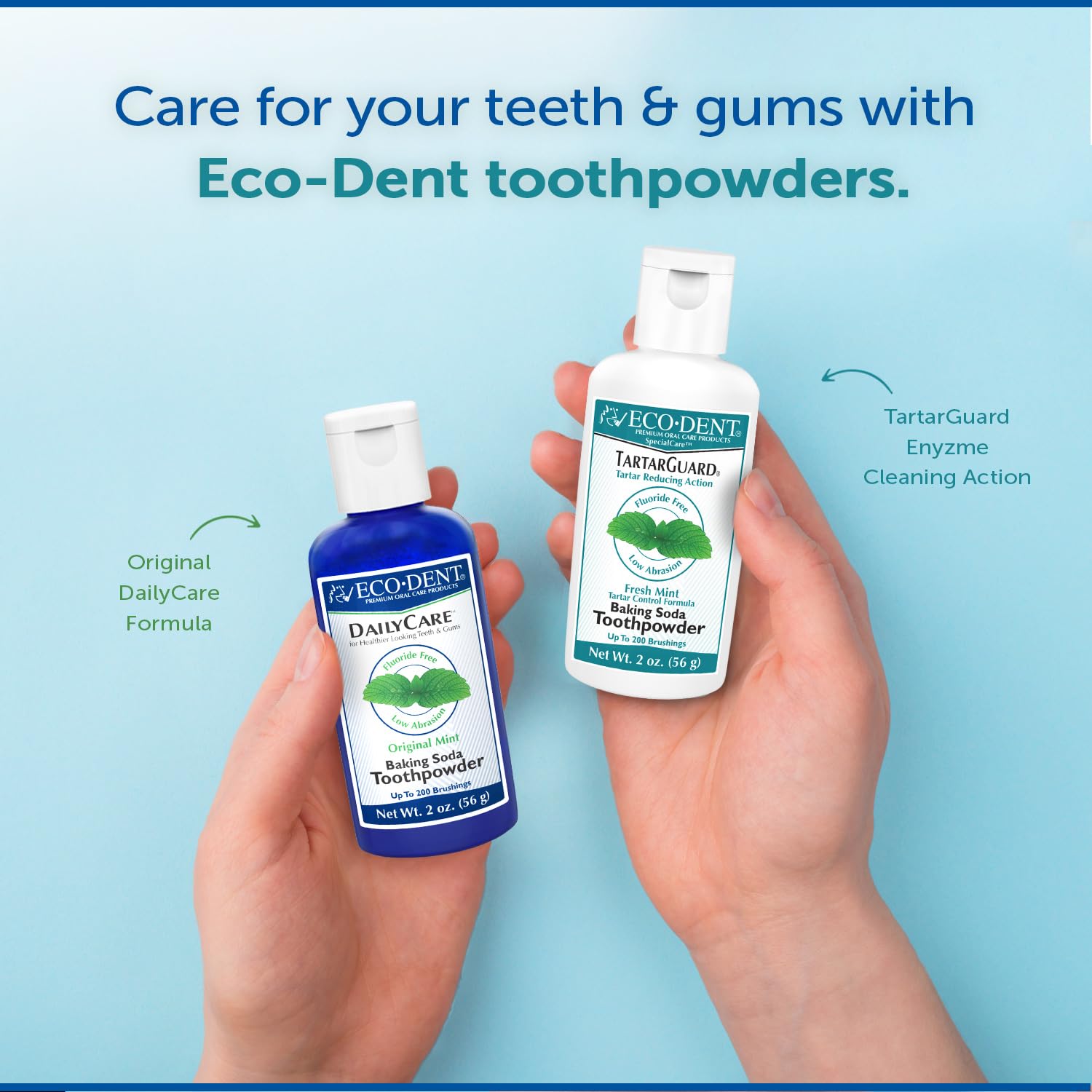 Eco-Dent TartarGuard Tooth Powder – Enzymatic Tartar Control, SLS/Fluoride Free