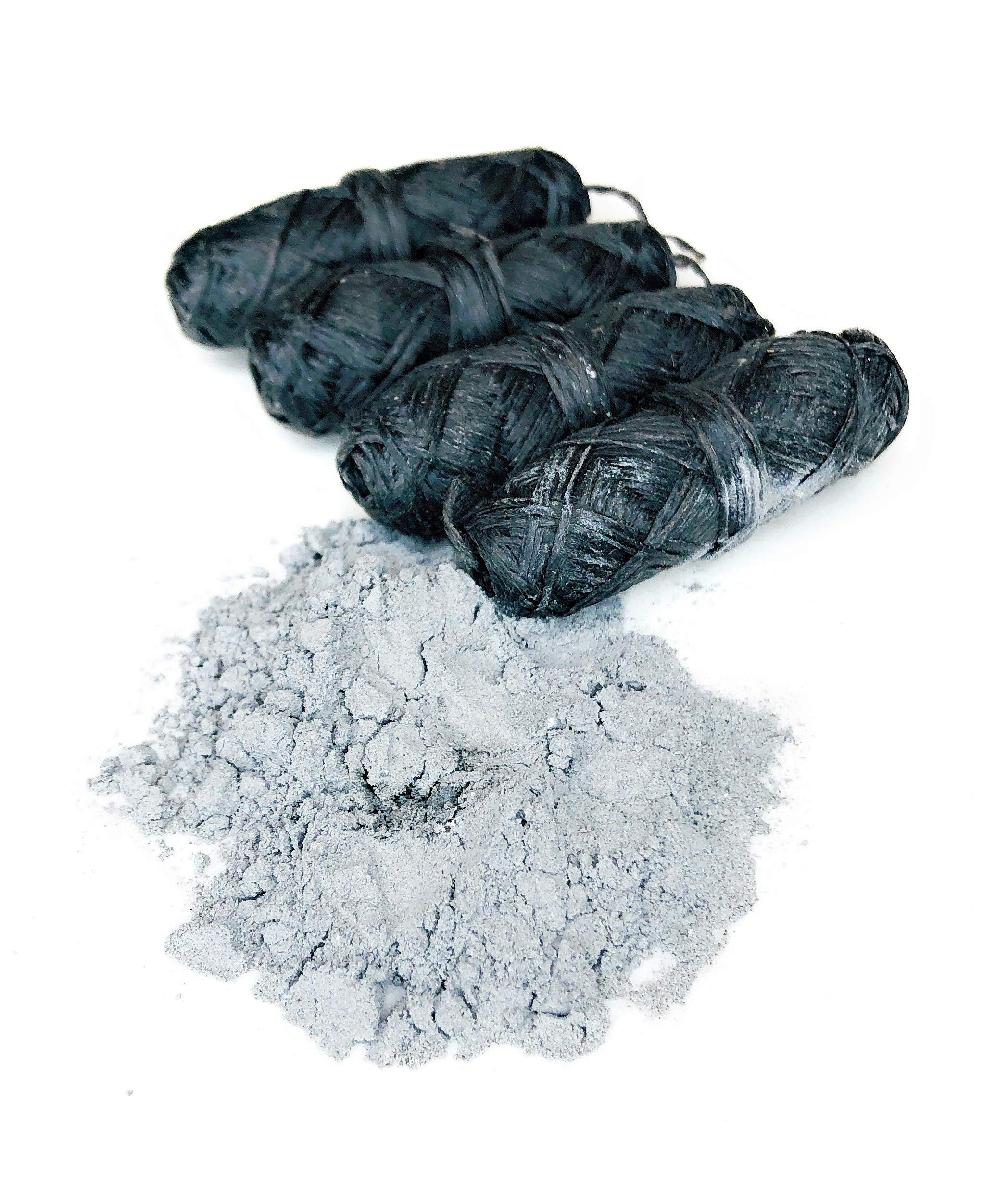 Vegan Biodegradable Bamboo Charcoal Dental Floss Refill Refill | Natural Candelilla Wax | 30M x4 | Peppermint Essential Oil | Eco Friendly Zero Waste Oral Care | 4 Pack