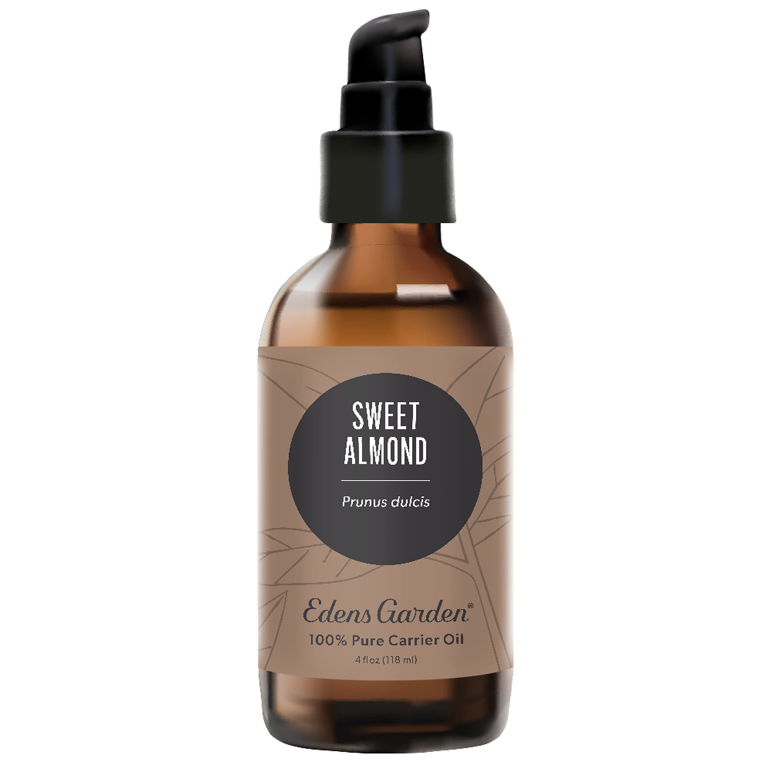 Edens Garden Sweet Almond Carrier Oil – 100% Pure, Cold-Pressed & Hexane Free, 118 ml (4 fl oz)