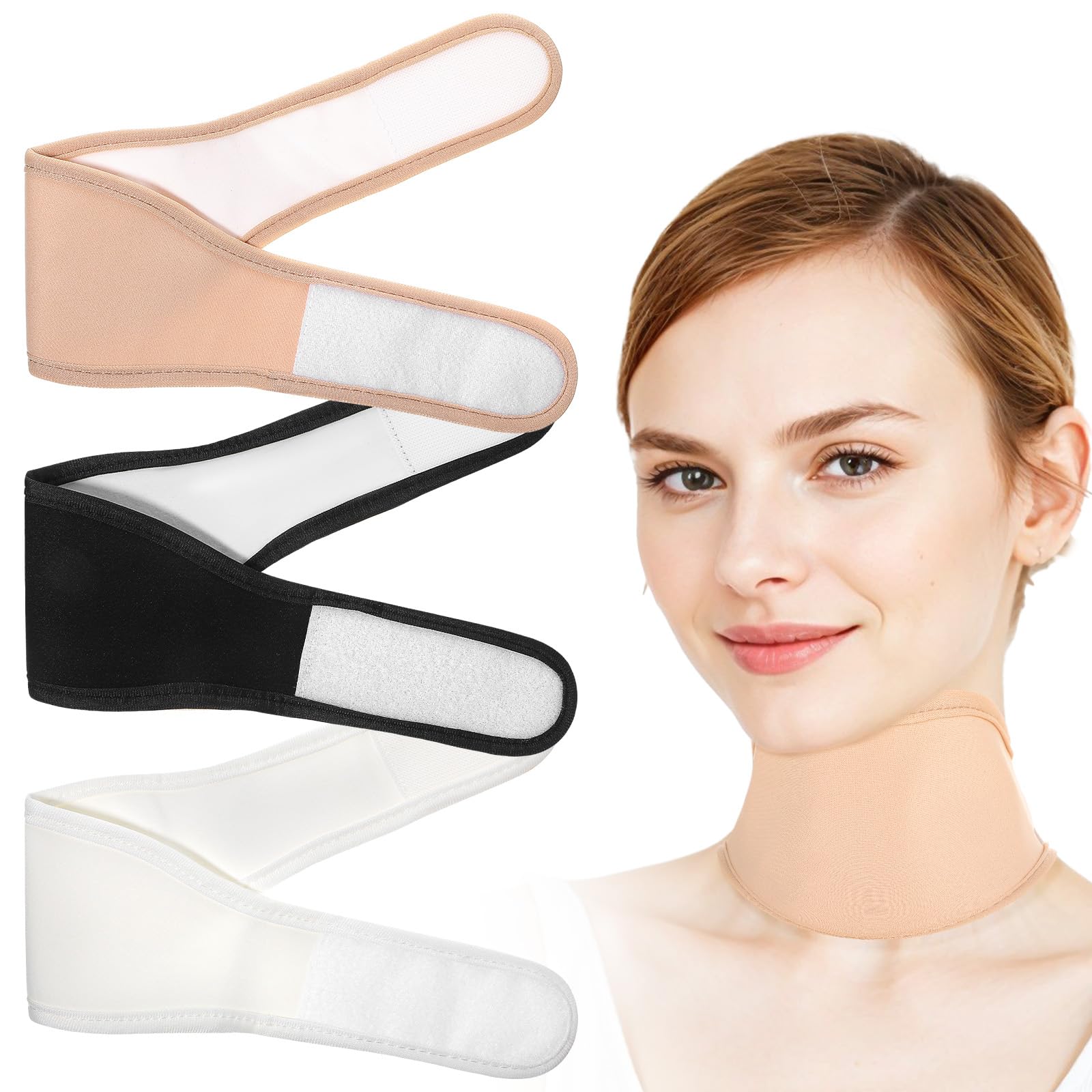 ElevateTech Castor Oil Neck Pack for Thyroid – 3 Pcs Reusable Organic Neck Wrap