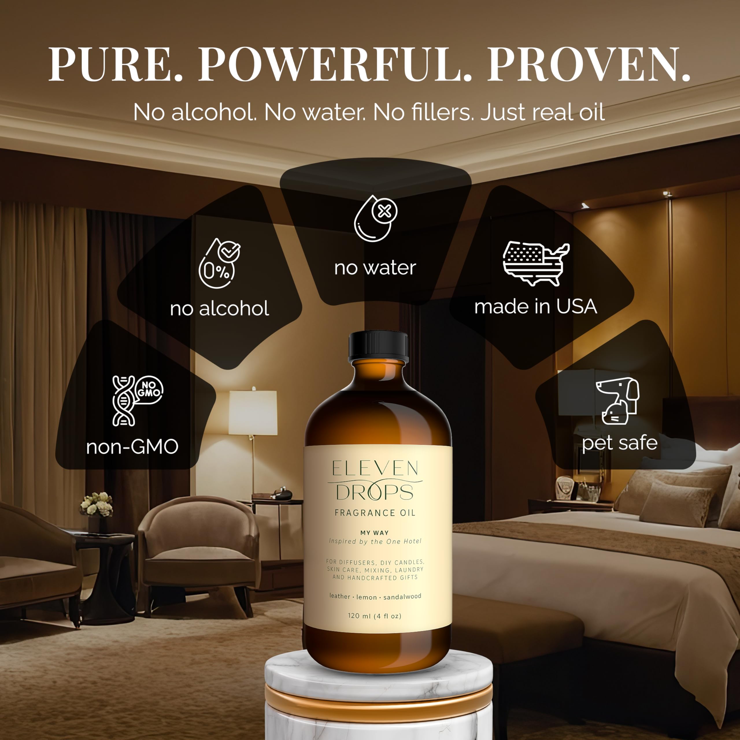 Eleven Drops My Way Diffuser Oil 4oz – Premium Fragrance Inspired by The One Hotel