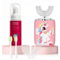ELOTAME Kids U-Shaped Electric Toothbrush – Unicorn Pink, 6 Modes, Rechargeable, IPX7