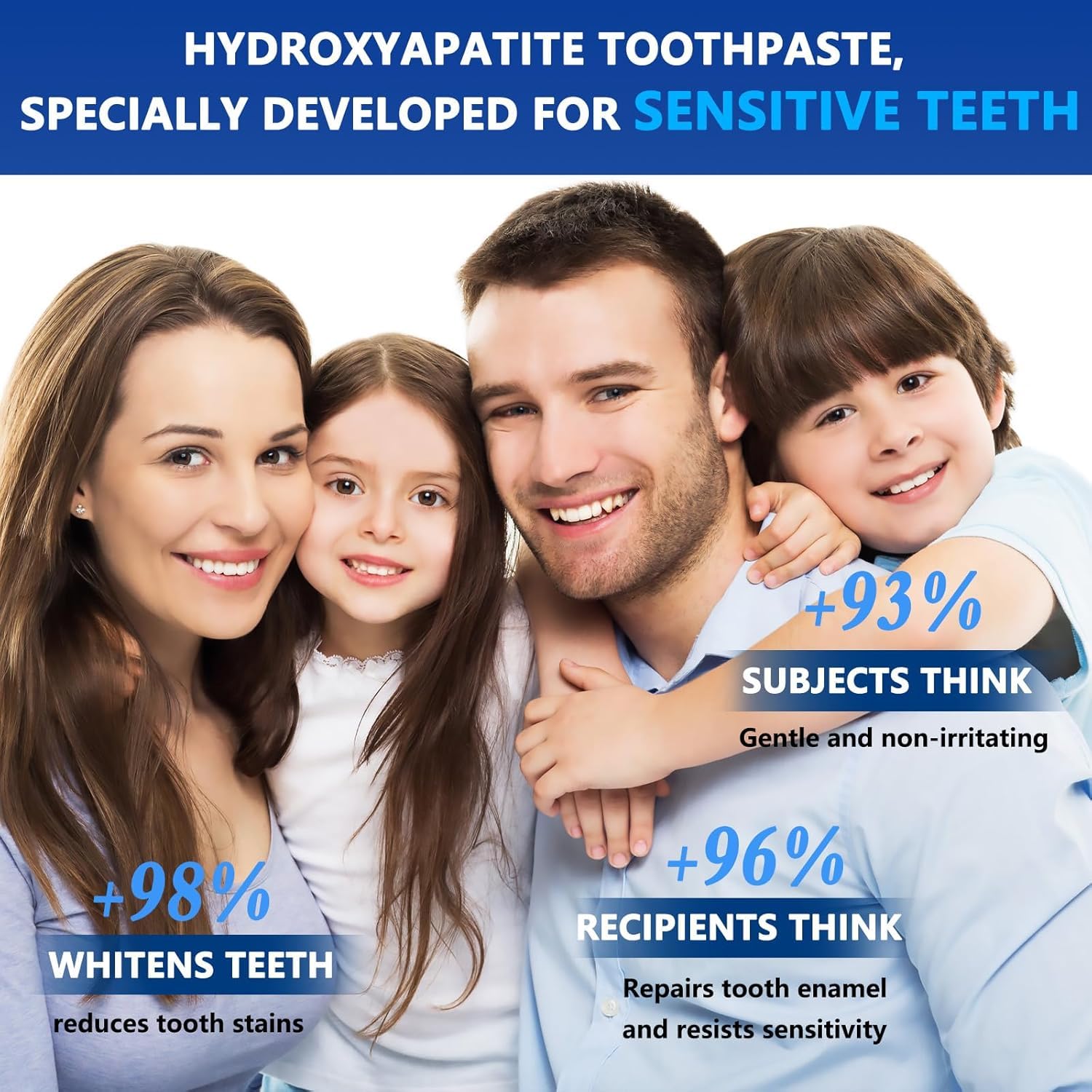 7.5% Nano Hydroxyapatite Toothpaste – Enamel Protection, Fluoride-Free Cooling Mint (3 pcs, 4.23 oz each)