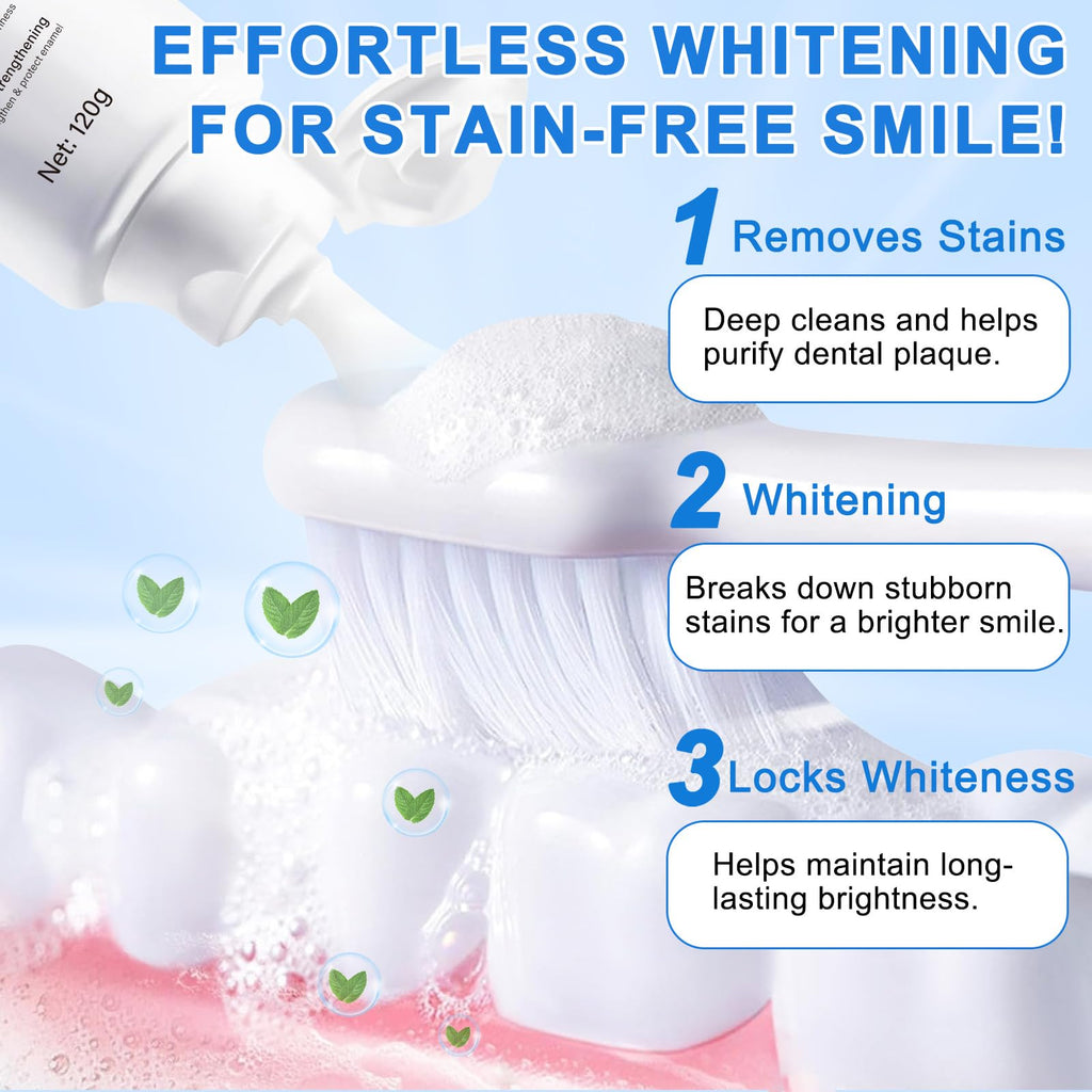 10% Nano Hydroxyapatite Toothpaste - Restore, Strengthen & Whitens Teeth - Dentist Recommended 4 oz