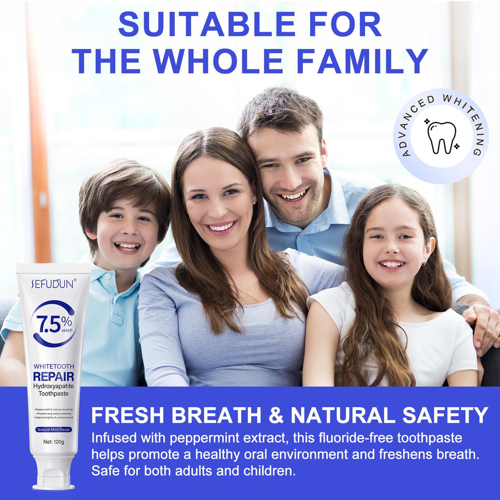 7.5% Hydroxyapatite Toothpaste – Fluoride Free | Enamel Protection