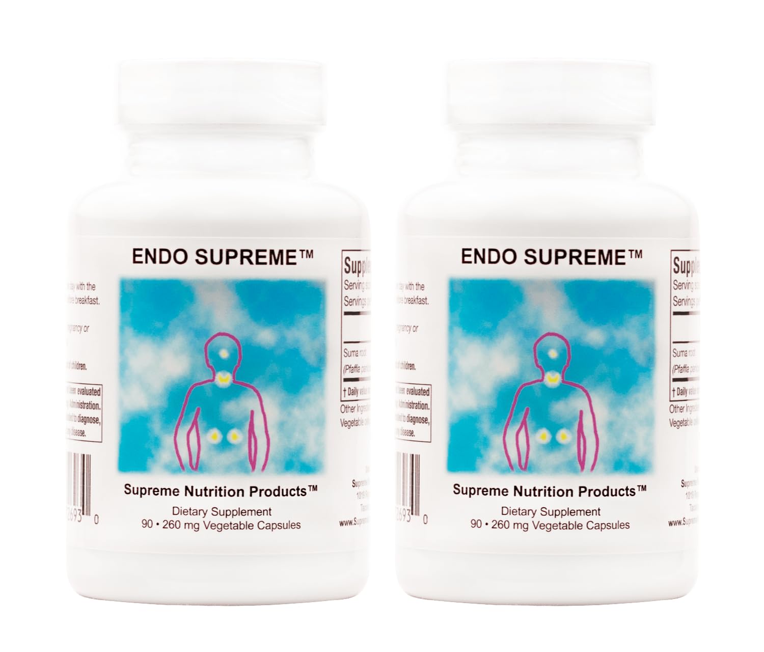 Endo Supreme by Supreme Nutrition - 90 Suma Root Vegetarian Capsules (Pack of 2)