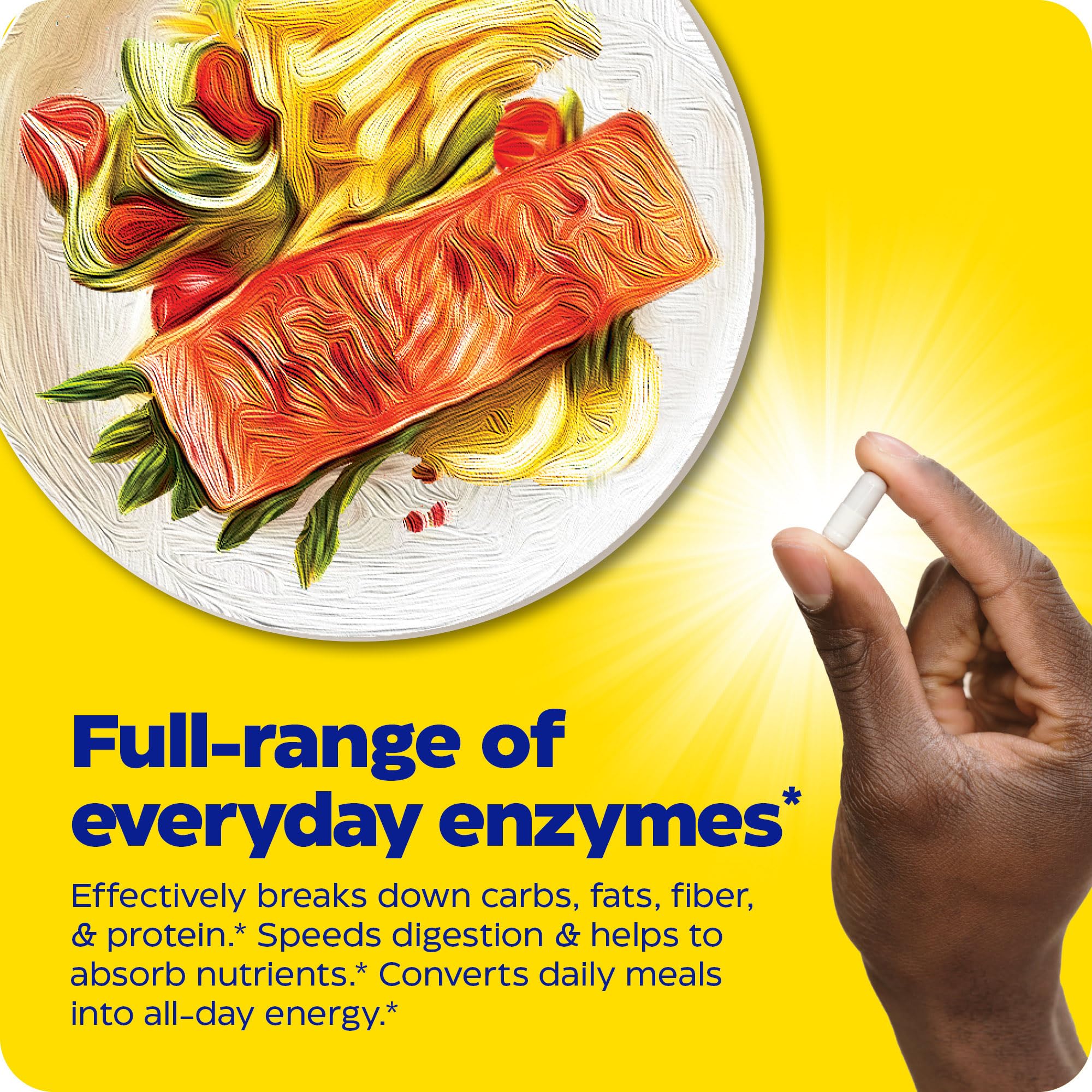 Enzymedica Digest, Full-Range, Everyday Digestive Enzymes, Offers Fast-Acting Gas & Bloating Relief, 90 Count