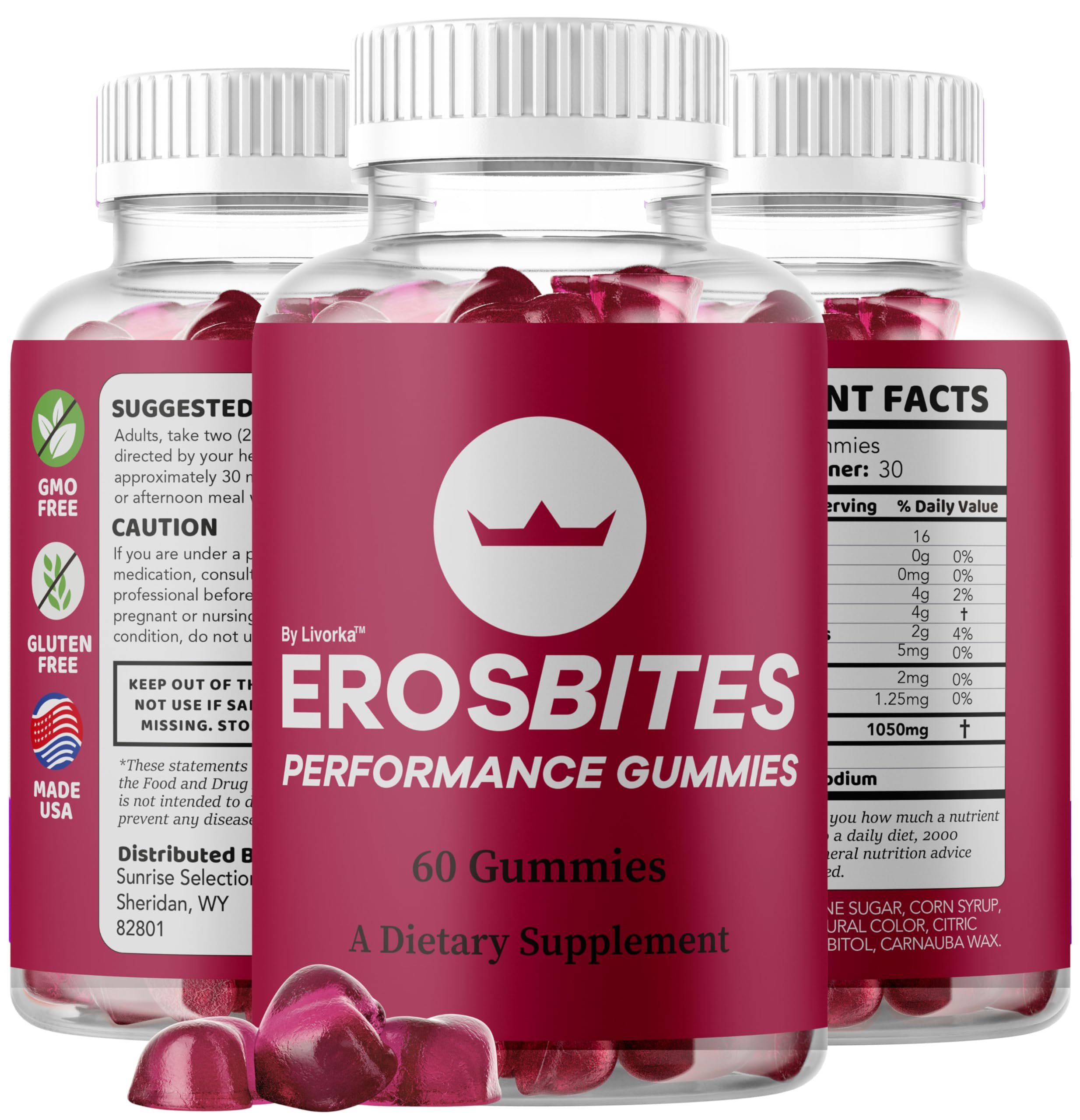 (2 Pack) Eros Bites Gummies - Original Formula - Maximum Strength - 120 Gummies for 2 Months