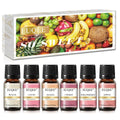 EUQEE Premium Fruit Fragrance Oils Gift Set – 6x10ml (Strawberry, Cherry, Litchi, Apple, Mango, Peach)