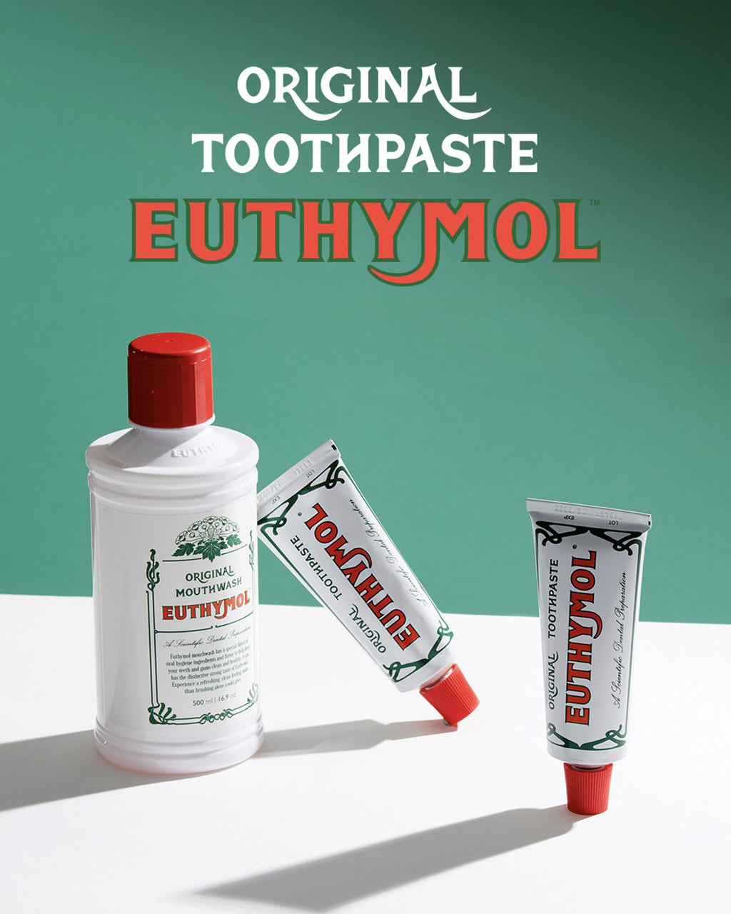 EUTHYMOL Original Pink Toothpaste - Fluoride-Free for Sensitive Teeth & Gums, 12-Hour Freshness