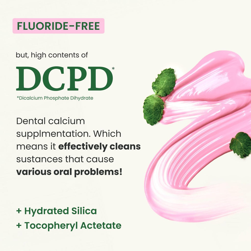 EUTHYMOL Original Pink Toothpaste - Fluoride-Free for Sensitive Teeth & Gums, 12-Hour Freshness
