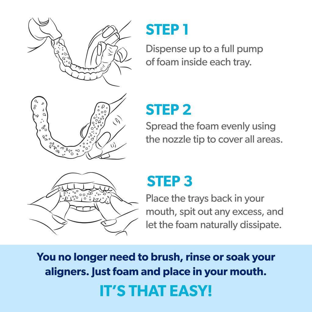 EverSmile AlignerFresh Original Clean Foam – Cleaner for Invisalign & All Clear Aligners (50ml, 4 Pack)