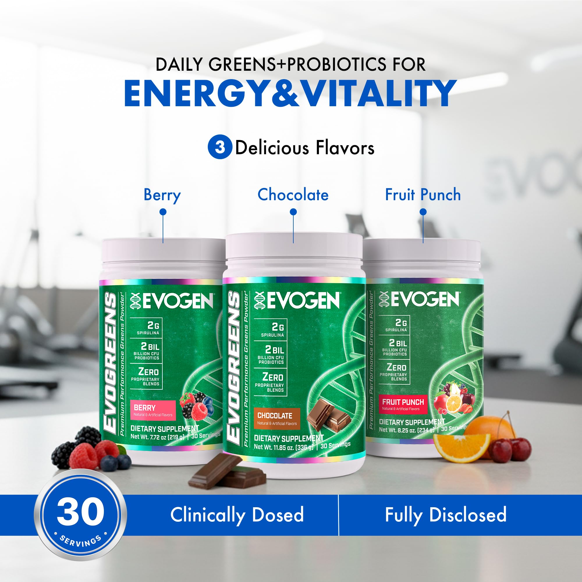 Evogen Evogreens - Super Greens Powder for Recovery, Wellness & Immune Health | 30 Servings