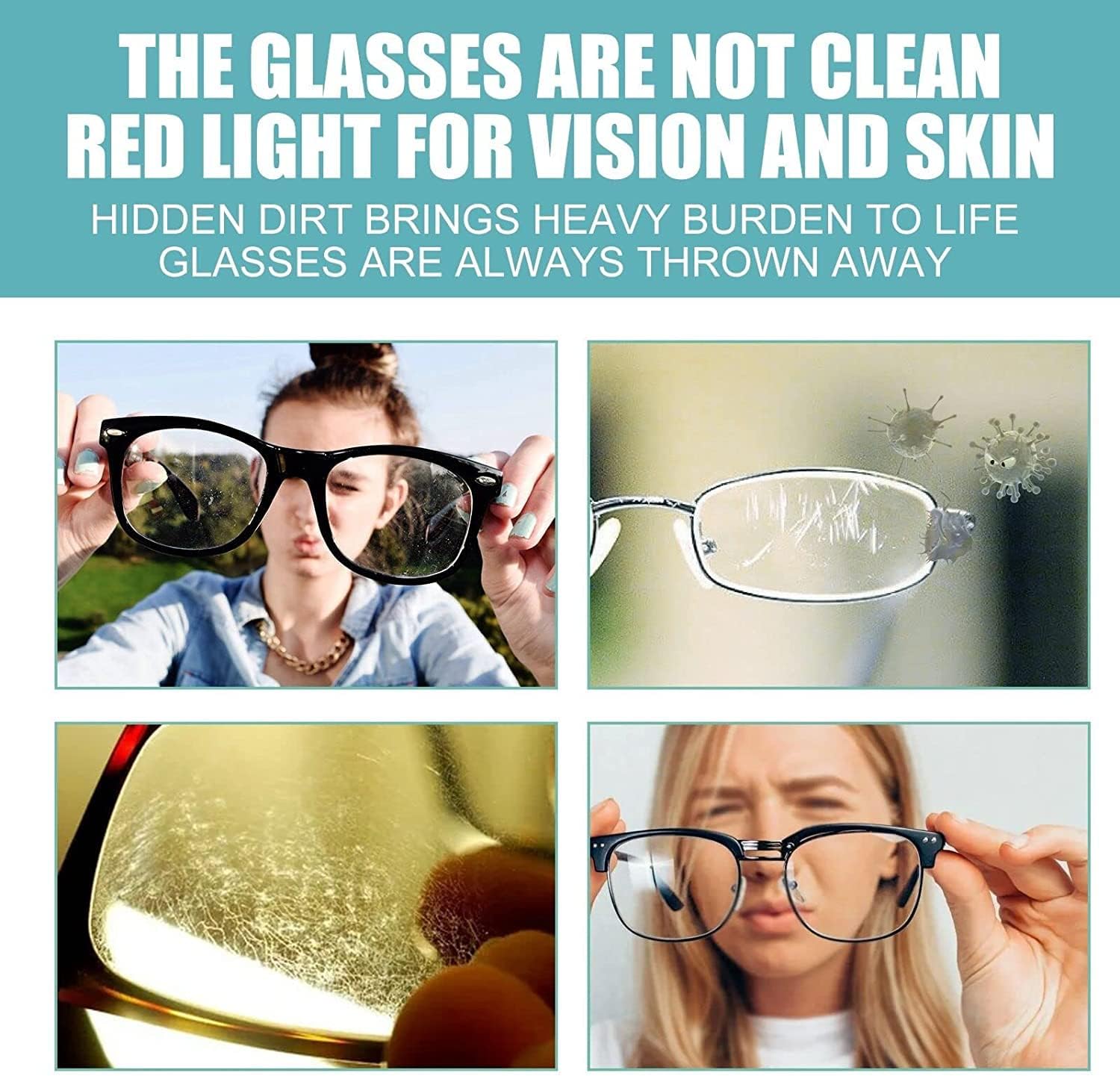 2Pcs Lens Scratch Remover for Eyeglasses – Eyeglass Scratch Remover, 100ml Cleaning Spray